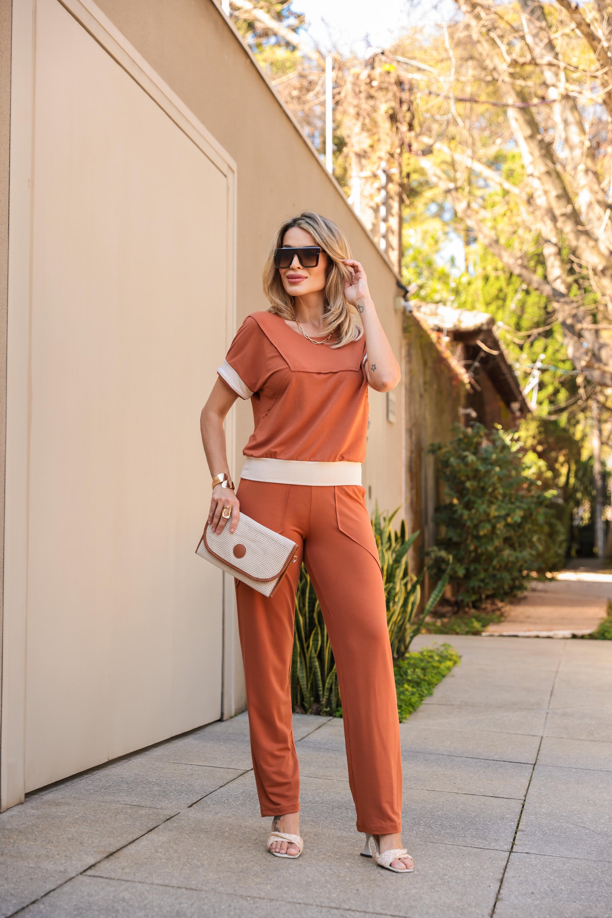 Conjunto Firenza - Caramelo