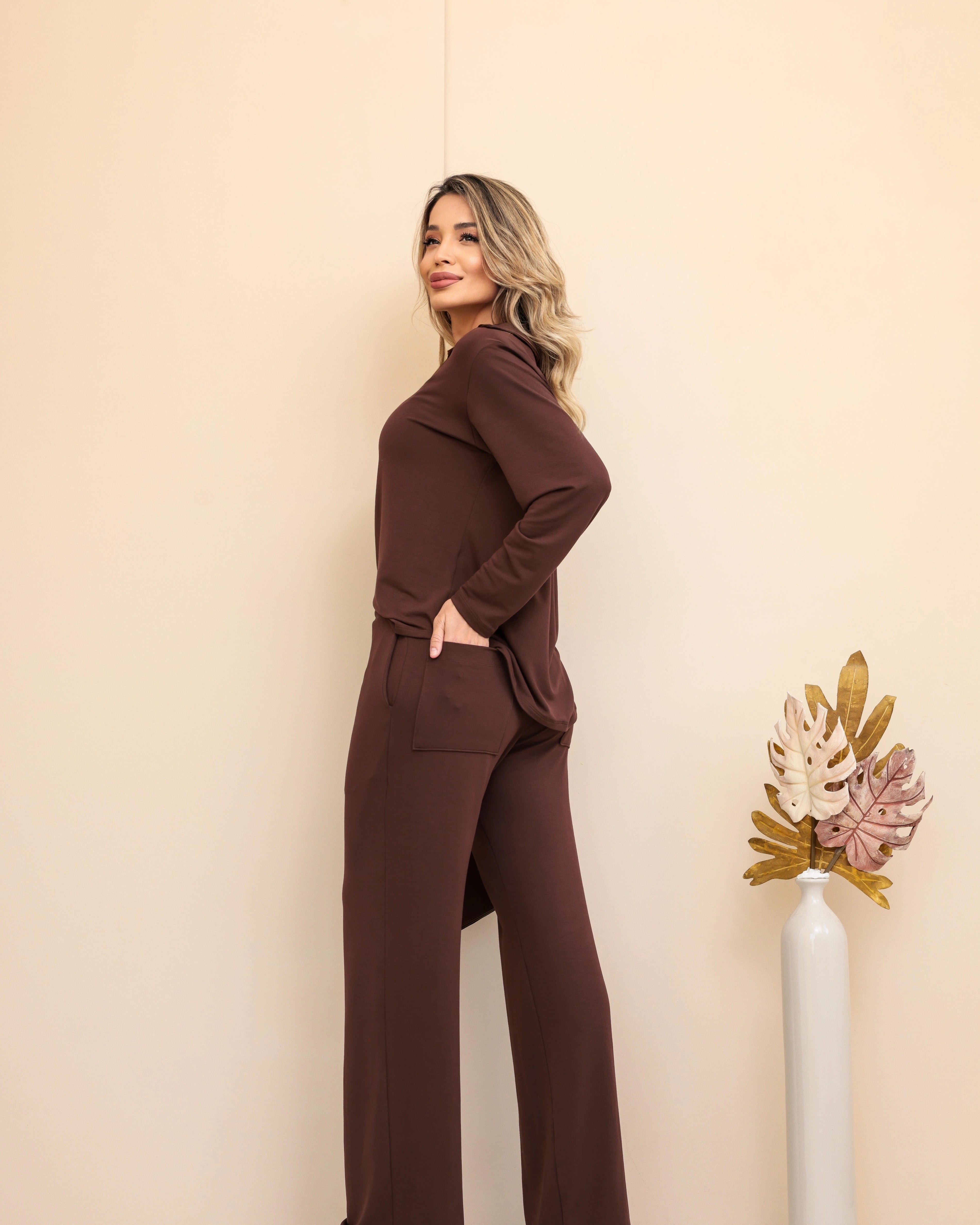 Conjunto Luminous- Marrom