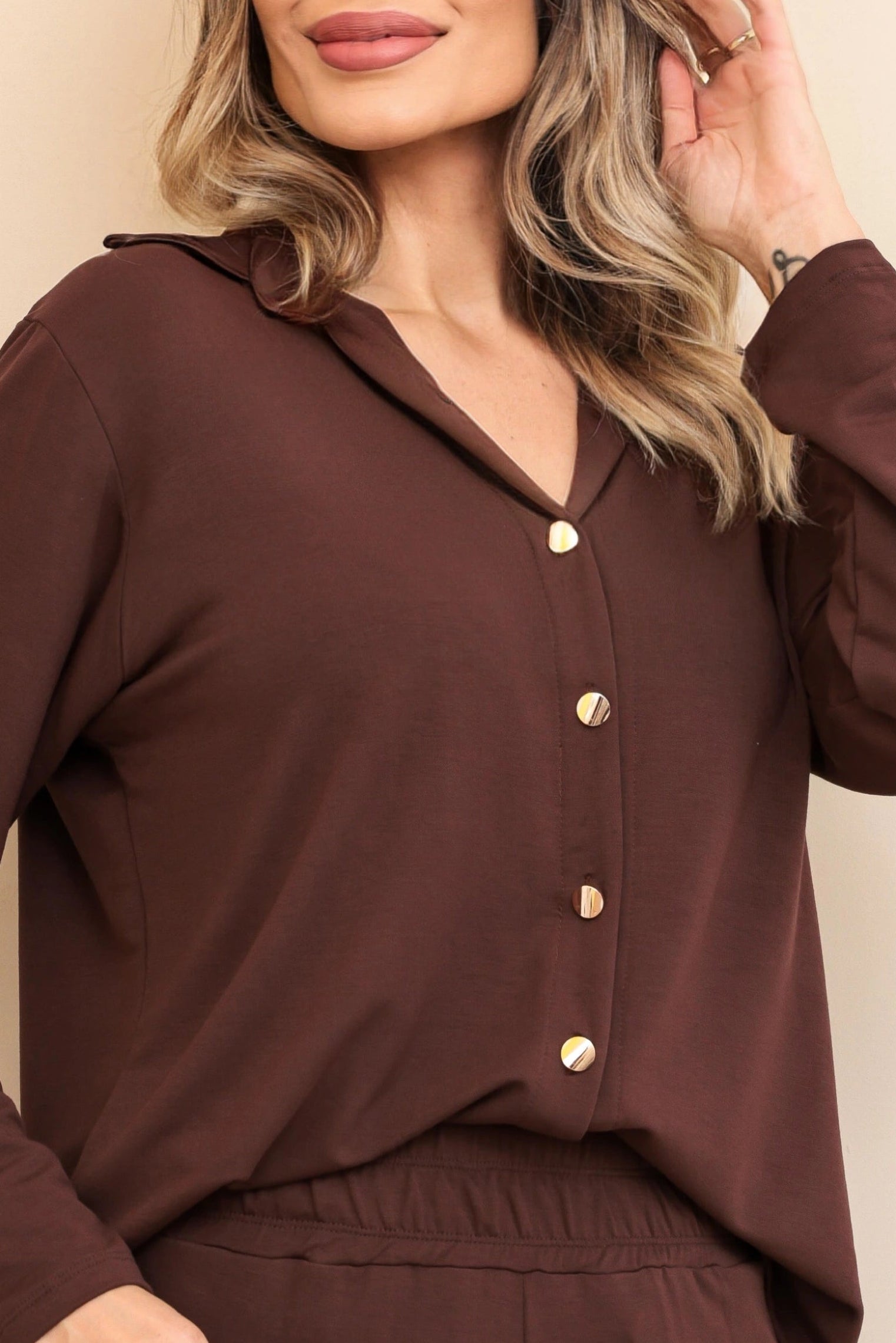 Conjunto Luminous- Marrom