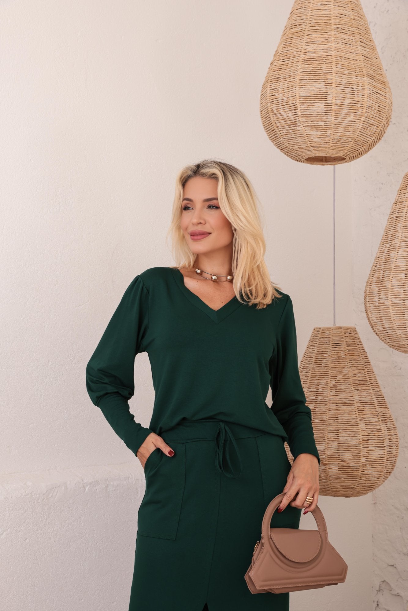 Conjunto Paris -  Verde Musgo