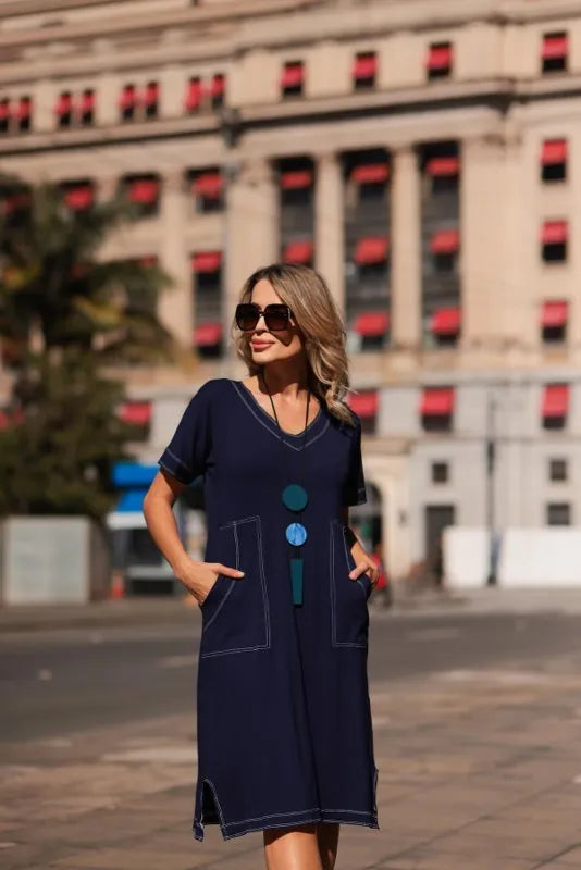 Vestido Roma - Azul Marinho