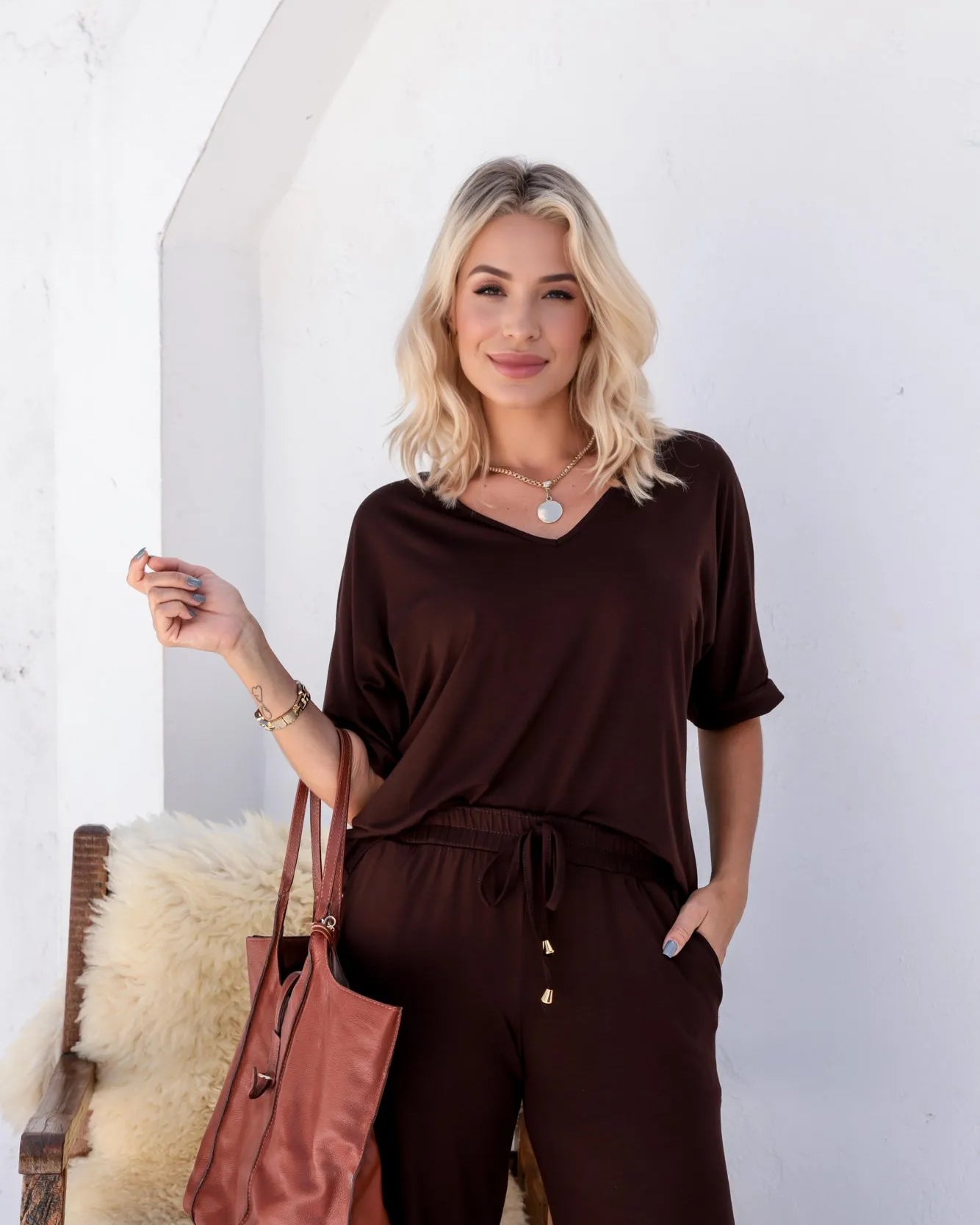 Conjunto Softy Style - Marrom