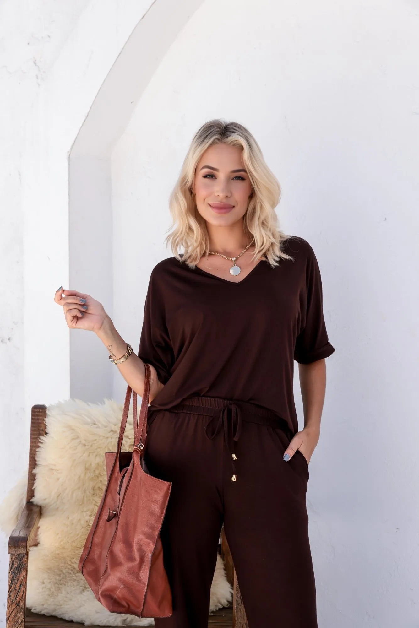 Conjunto Softy Style - Marrom