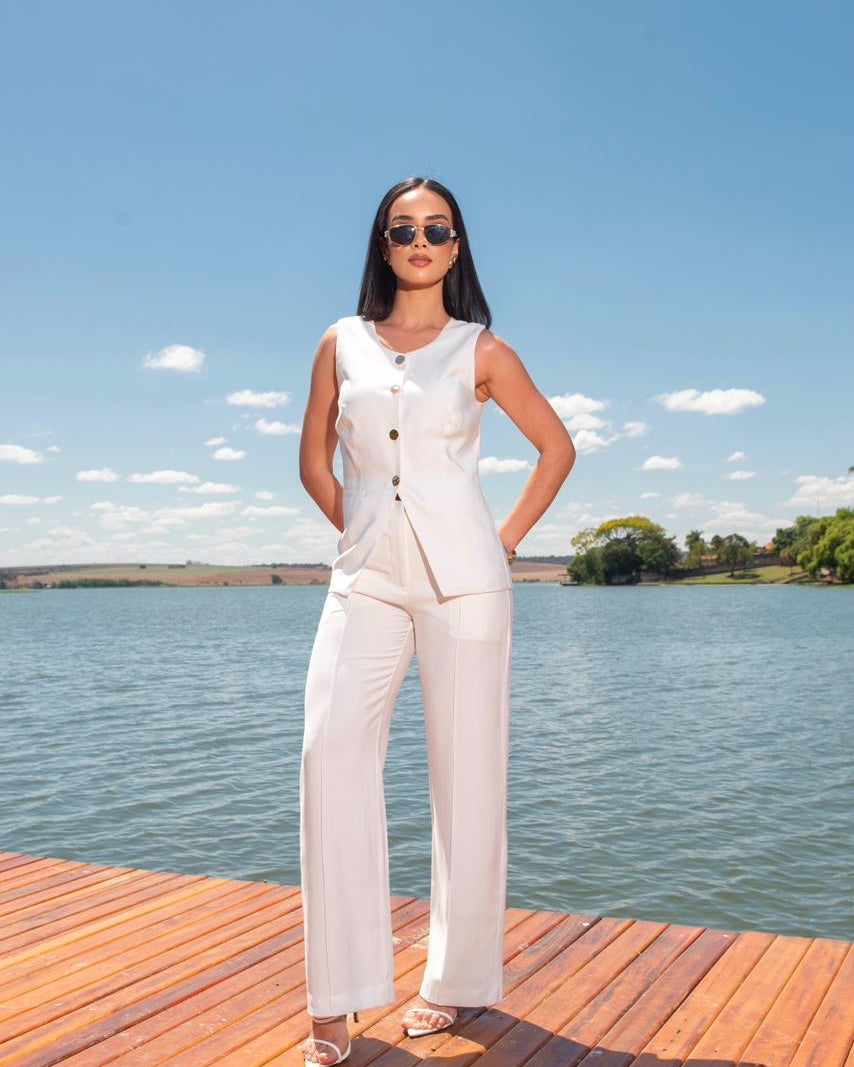 Conjunto Alfaiate - Off White