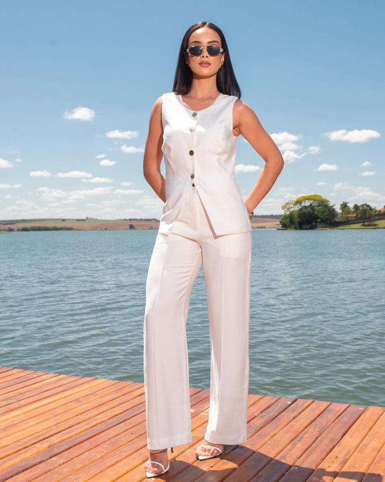 Conjunto Alfaiate - Off White