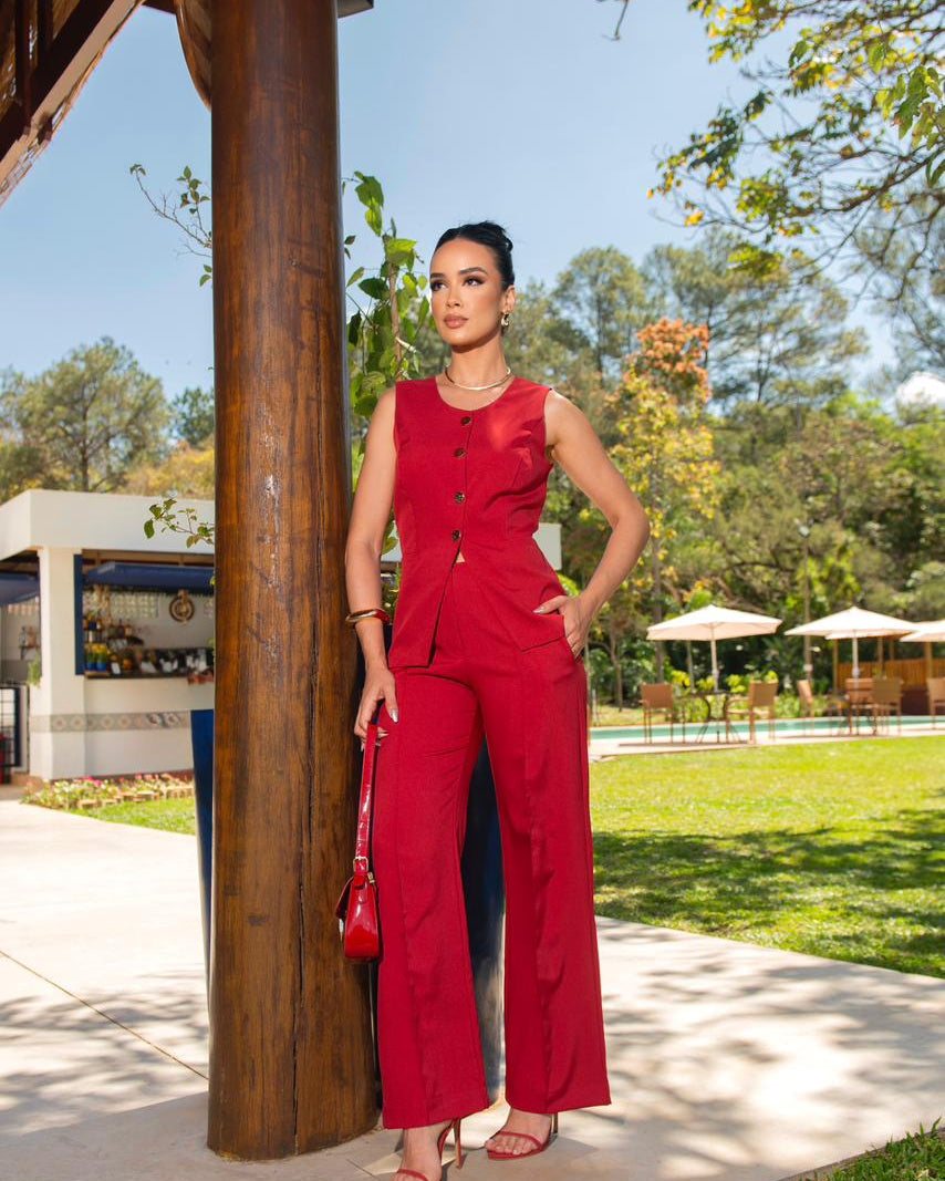 Conjunto Alfaiate - Vermelho
