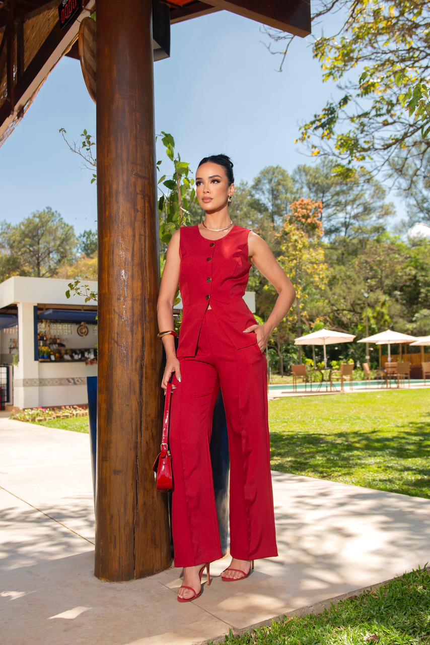 Conjunto Alfaiate - Vermelho