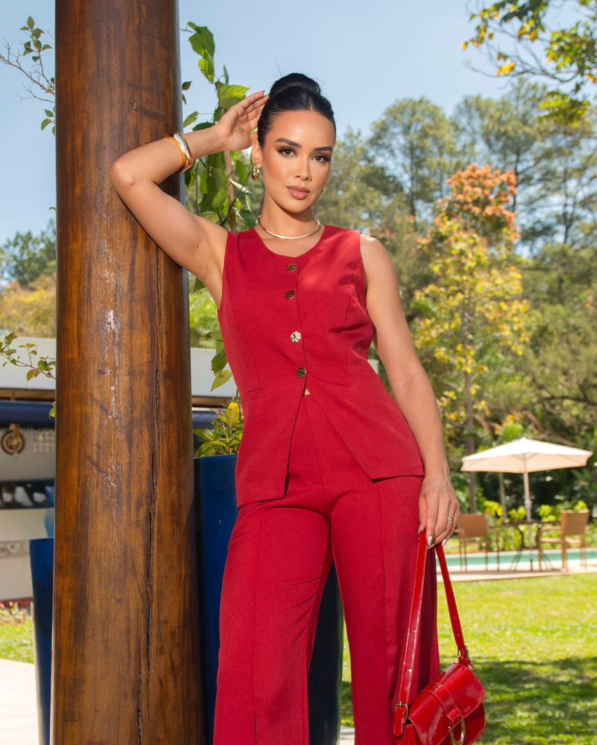 Conjunto Alfaiate - Vermelho