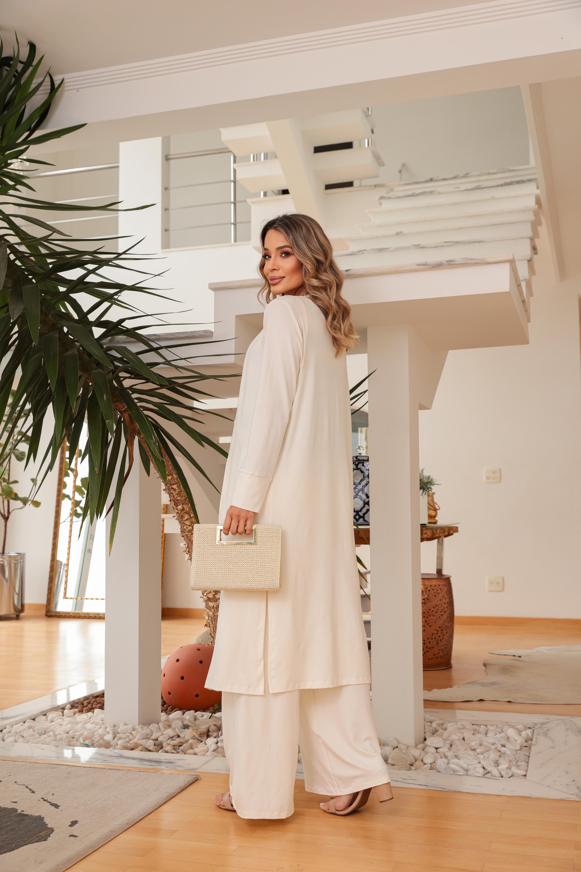 Conjunto Amalfi - Off White Regata Listrada Azul