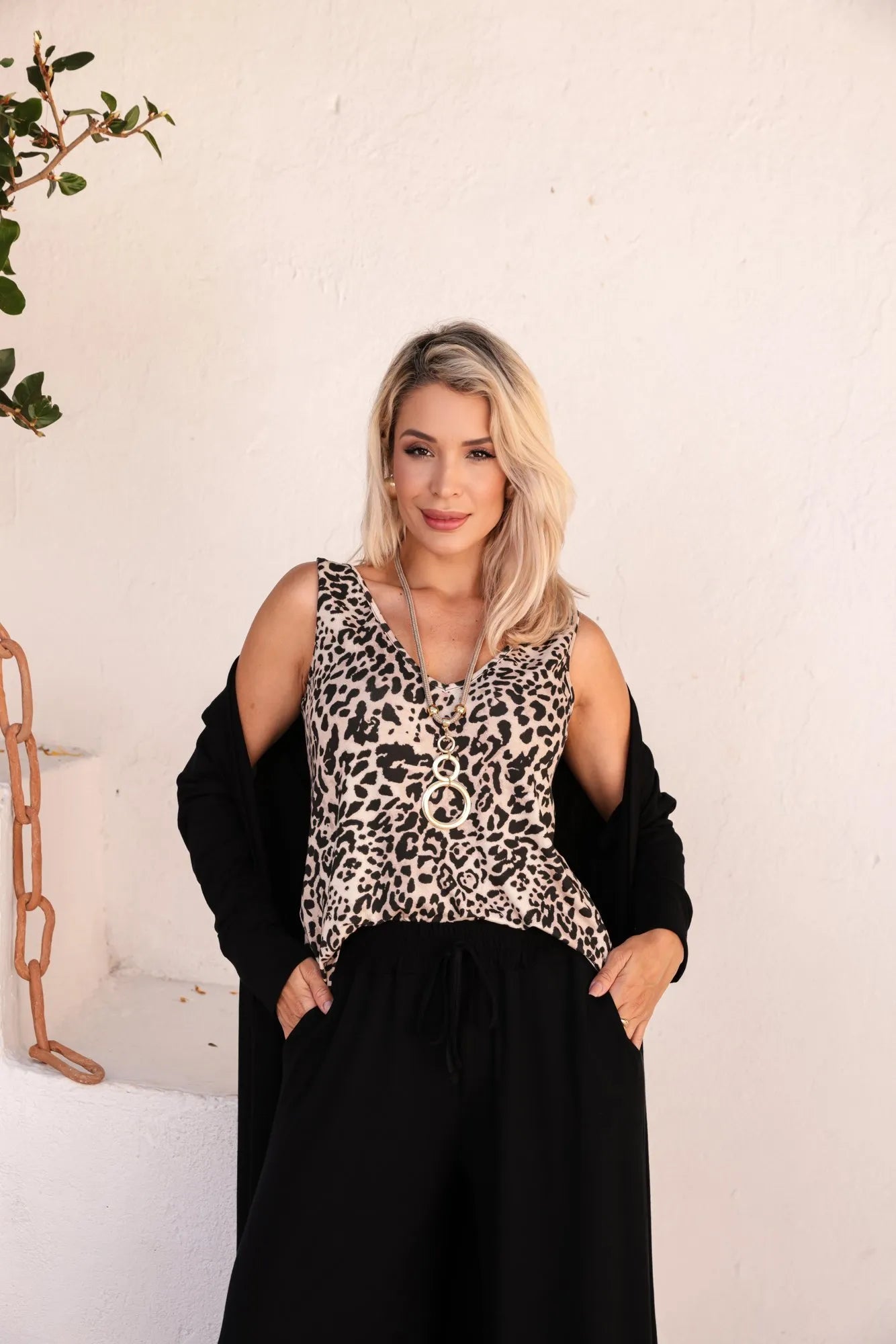 Conjunto Amalfi - Preto Regata Onça
