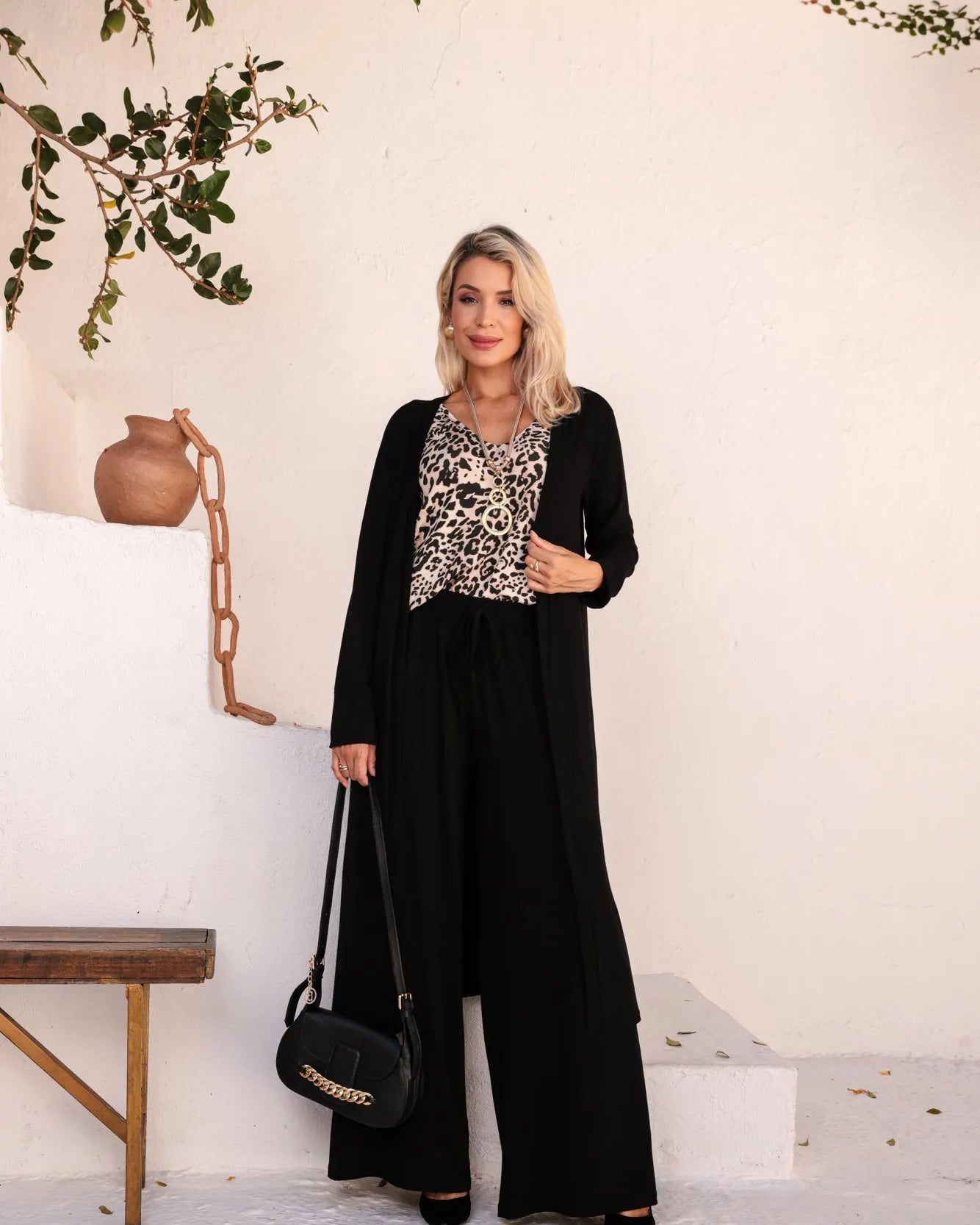 Conjunto Amalfi - Preto Regata Onça