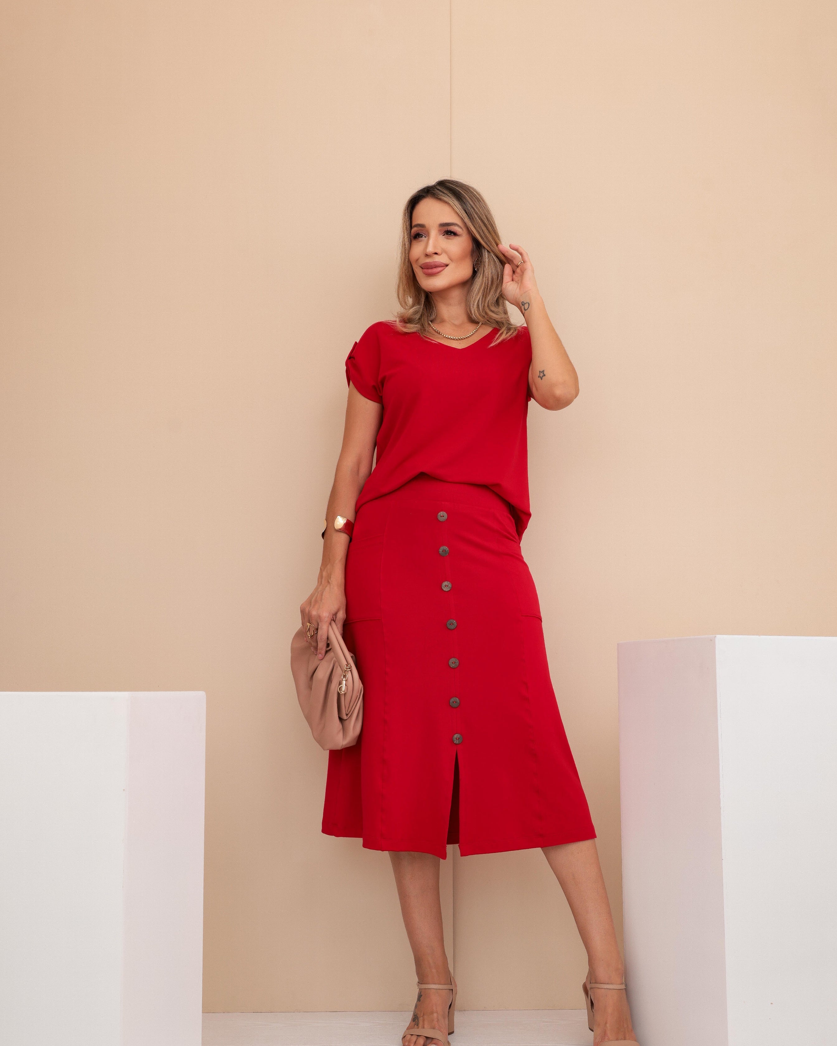 Conjunto Ambience - Vermelho