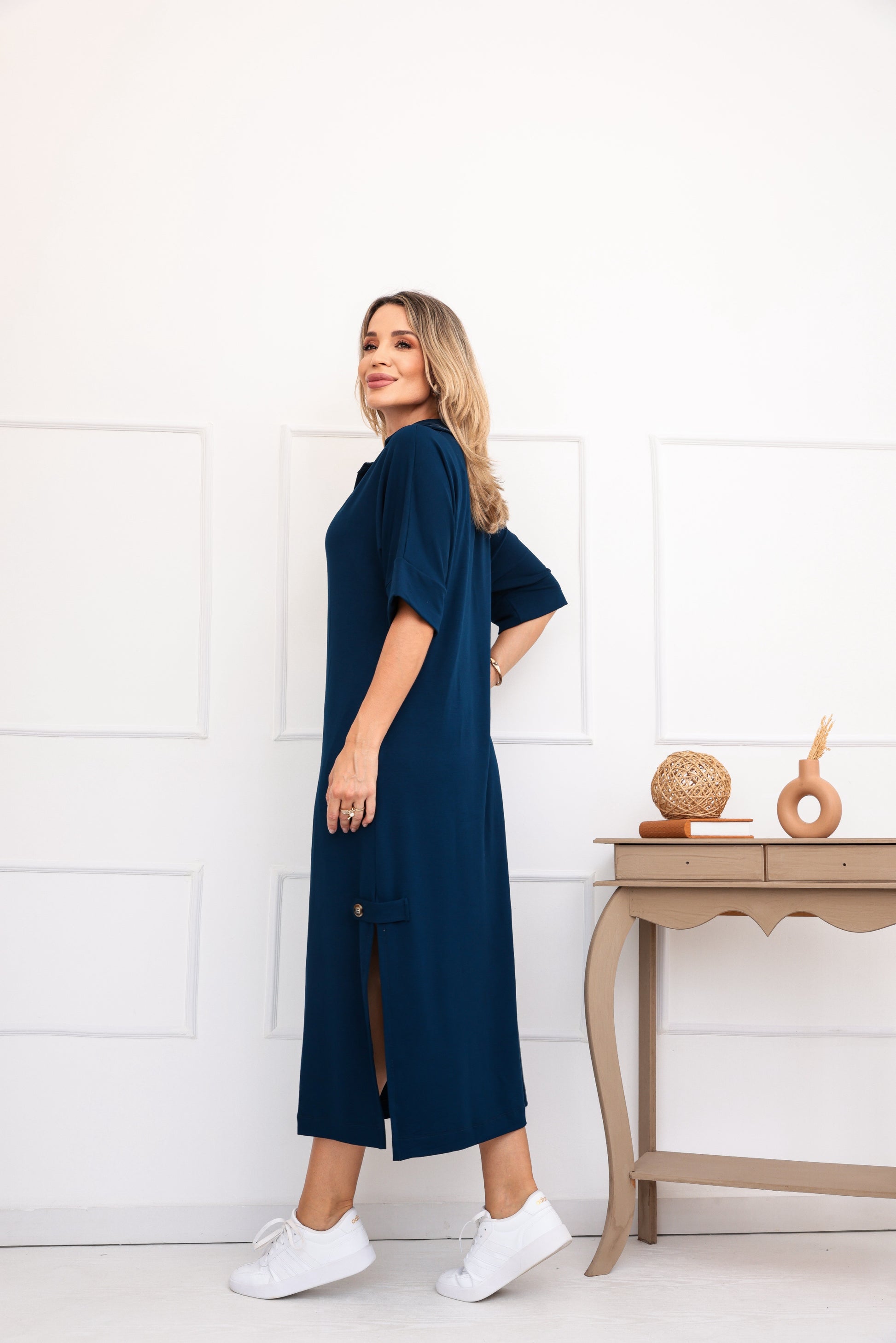 Vestido Japão - Azul Marinho