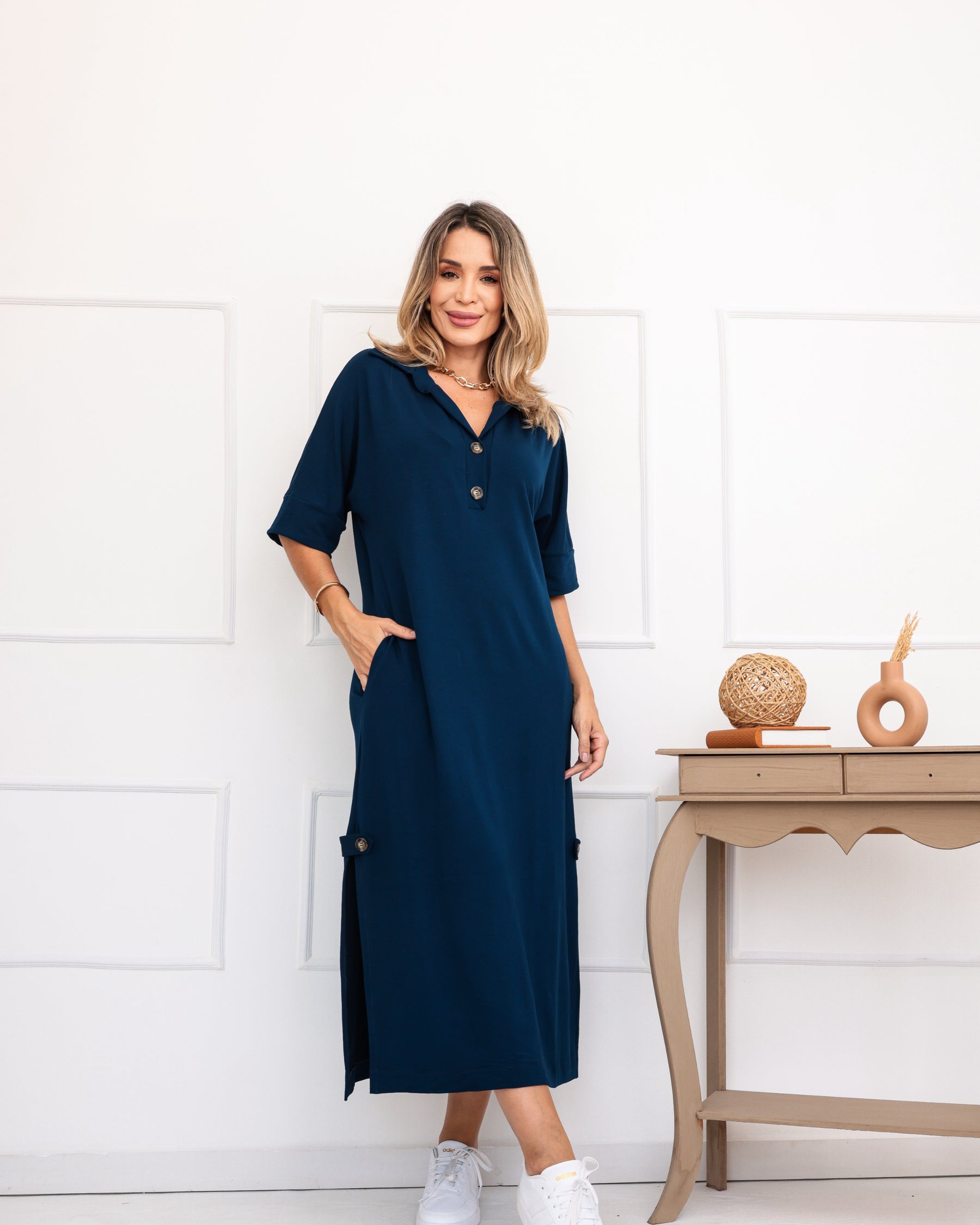 Vestido Japão - Azul Marinho