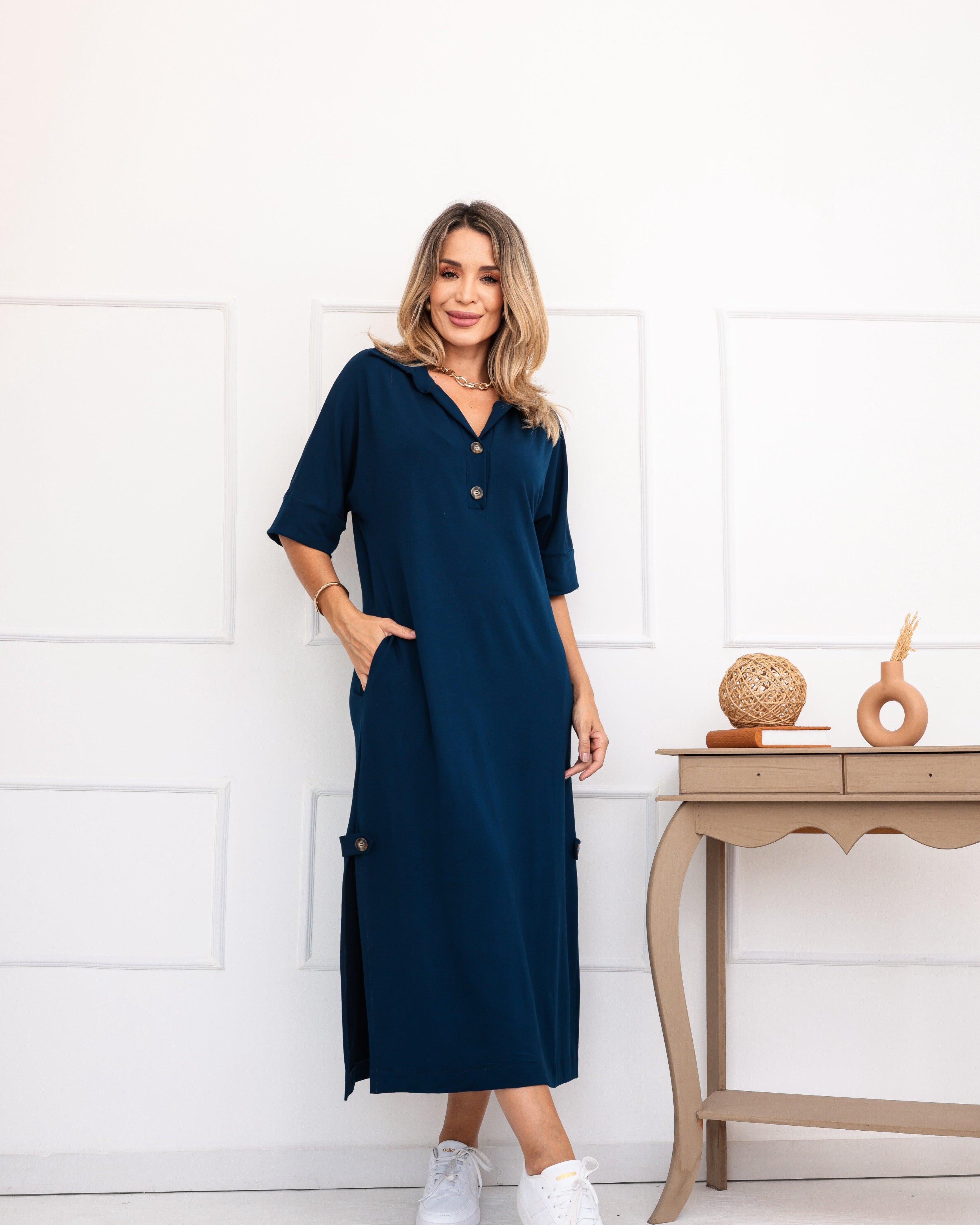 Chemise Japão - Azul Marinho