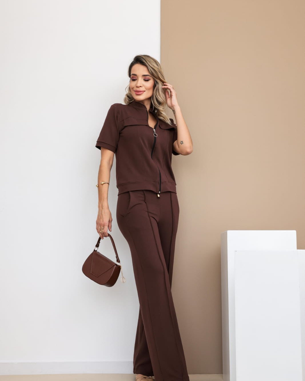 Conjunto Dublin - Marrom