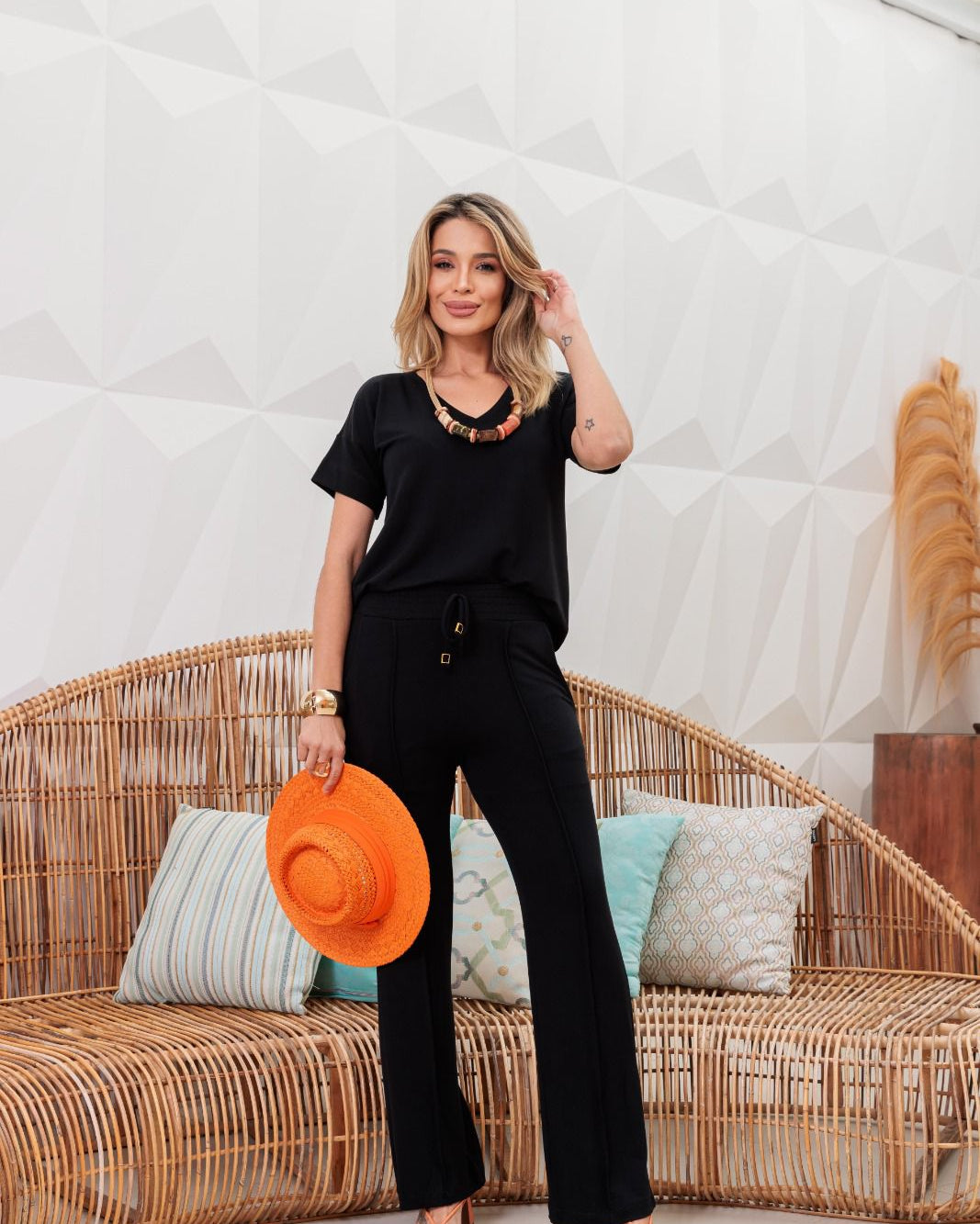 Conjunto Esmeralda - Preto