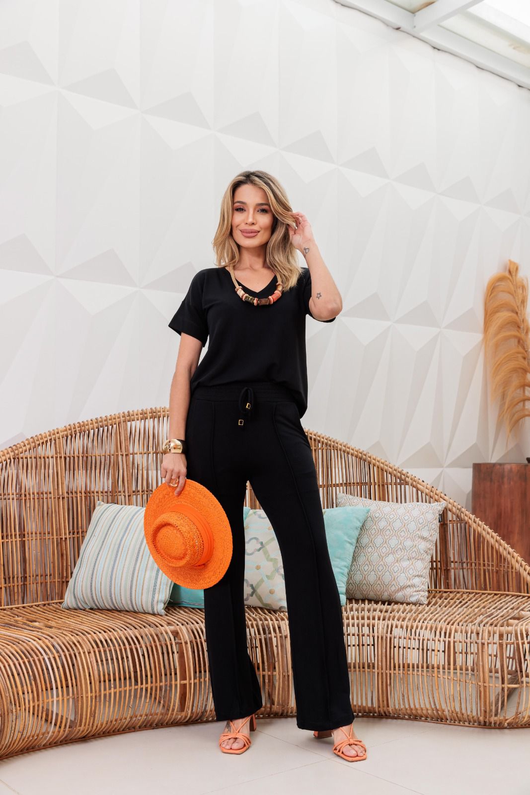 Conjunto Esmeralda - Preto