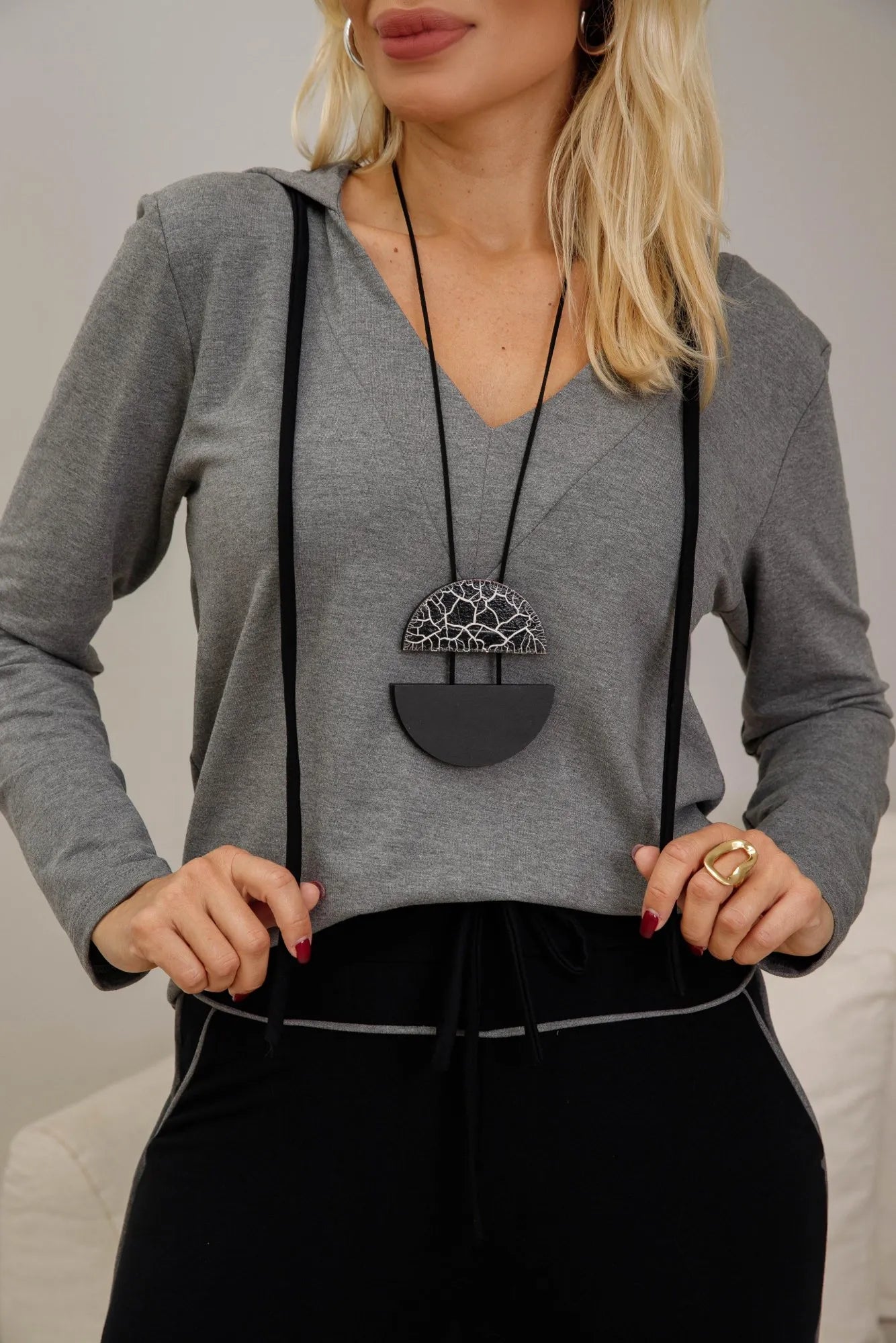 Conjunto Fashion - Cinza / Preto