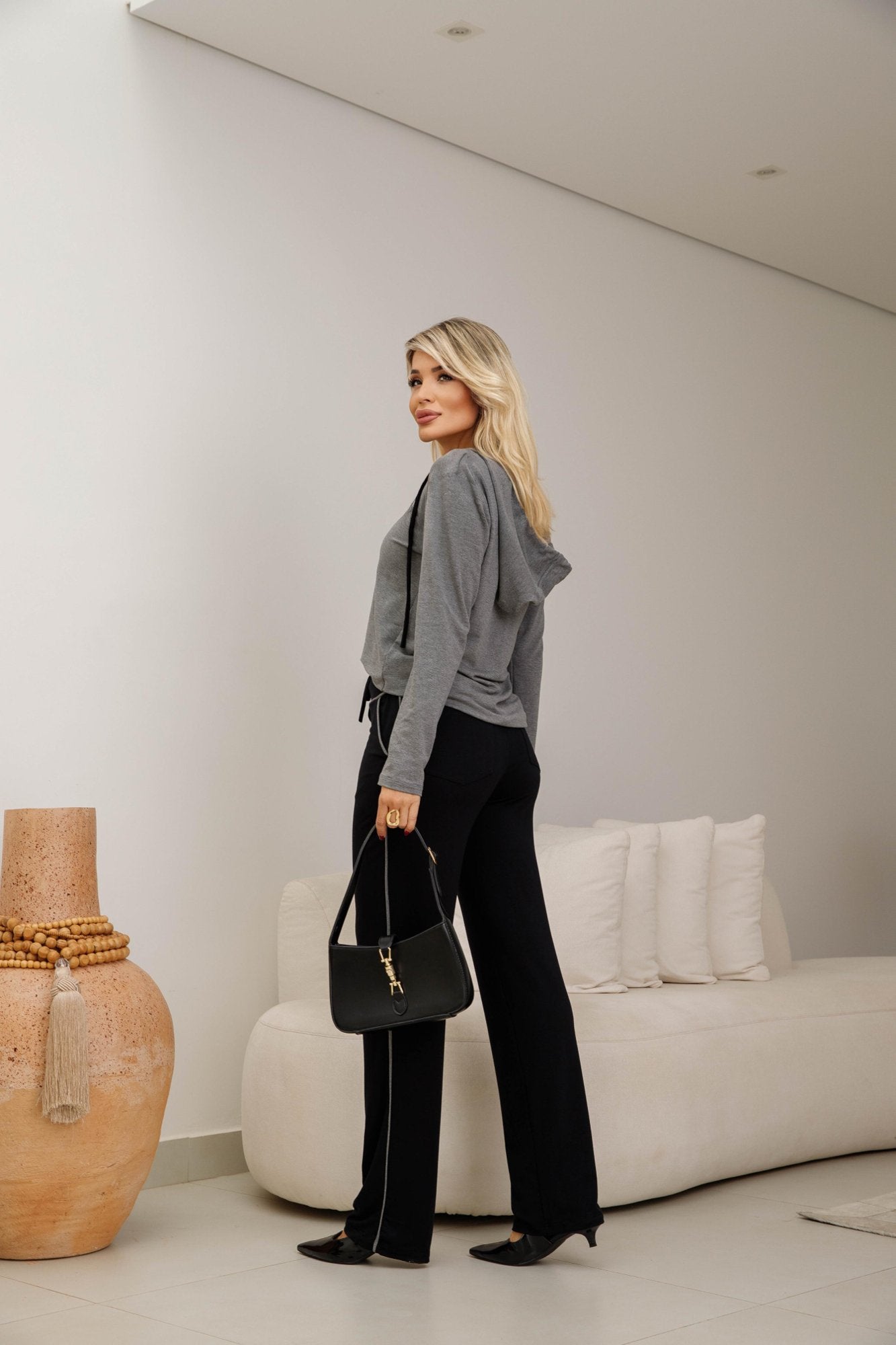 Conjunto Fashion - Cinza / Preto