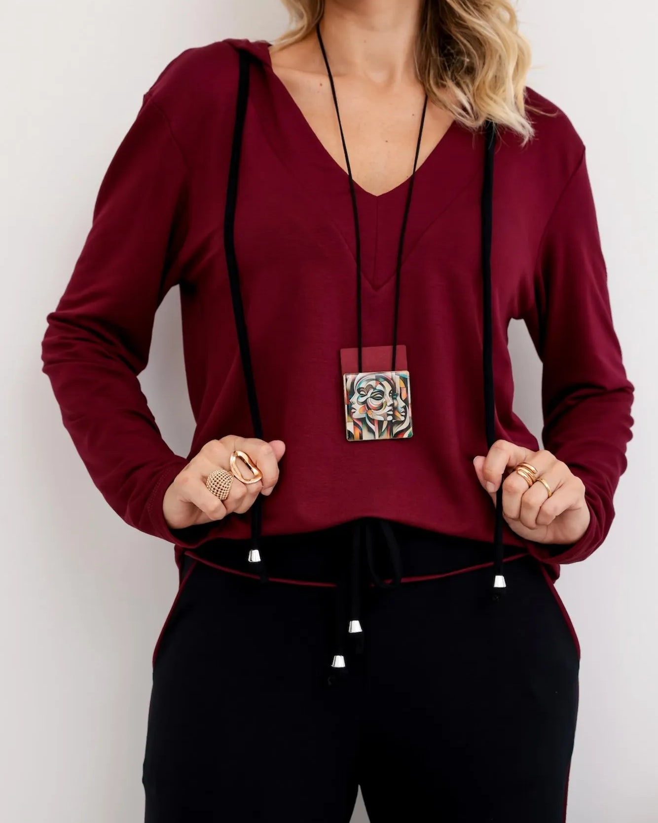 Conjunto Fashion - Marsala / Preto