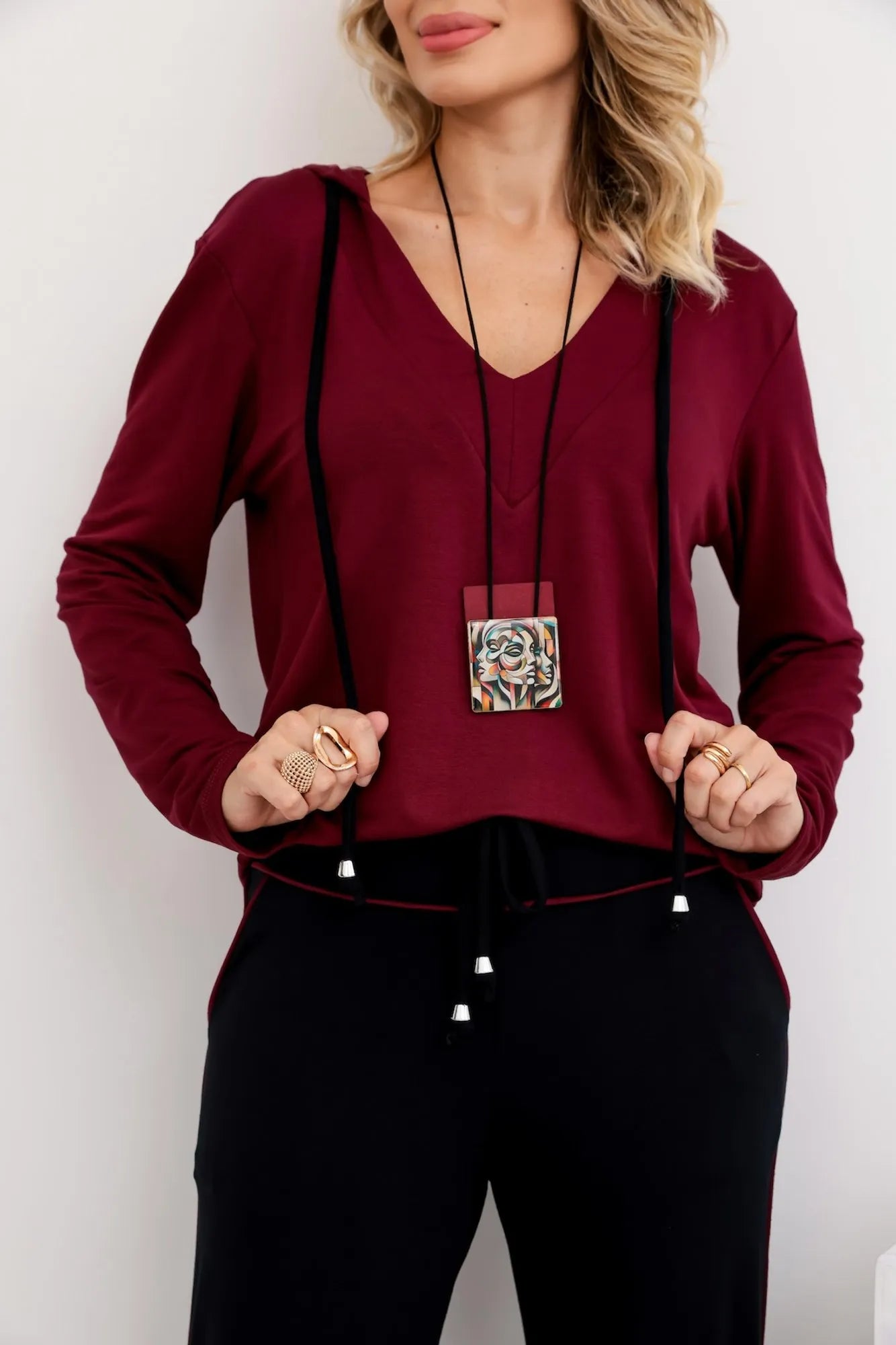 Conjunto Fashion - Marsala / Preto