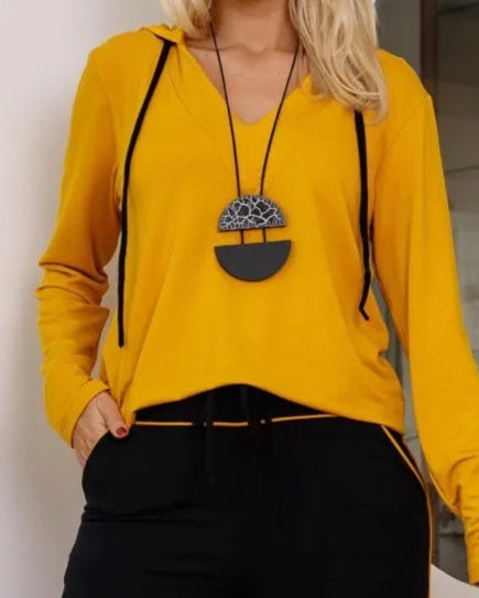 Conjunto Fashion - Mostarda / Preto