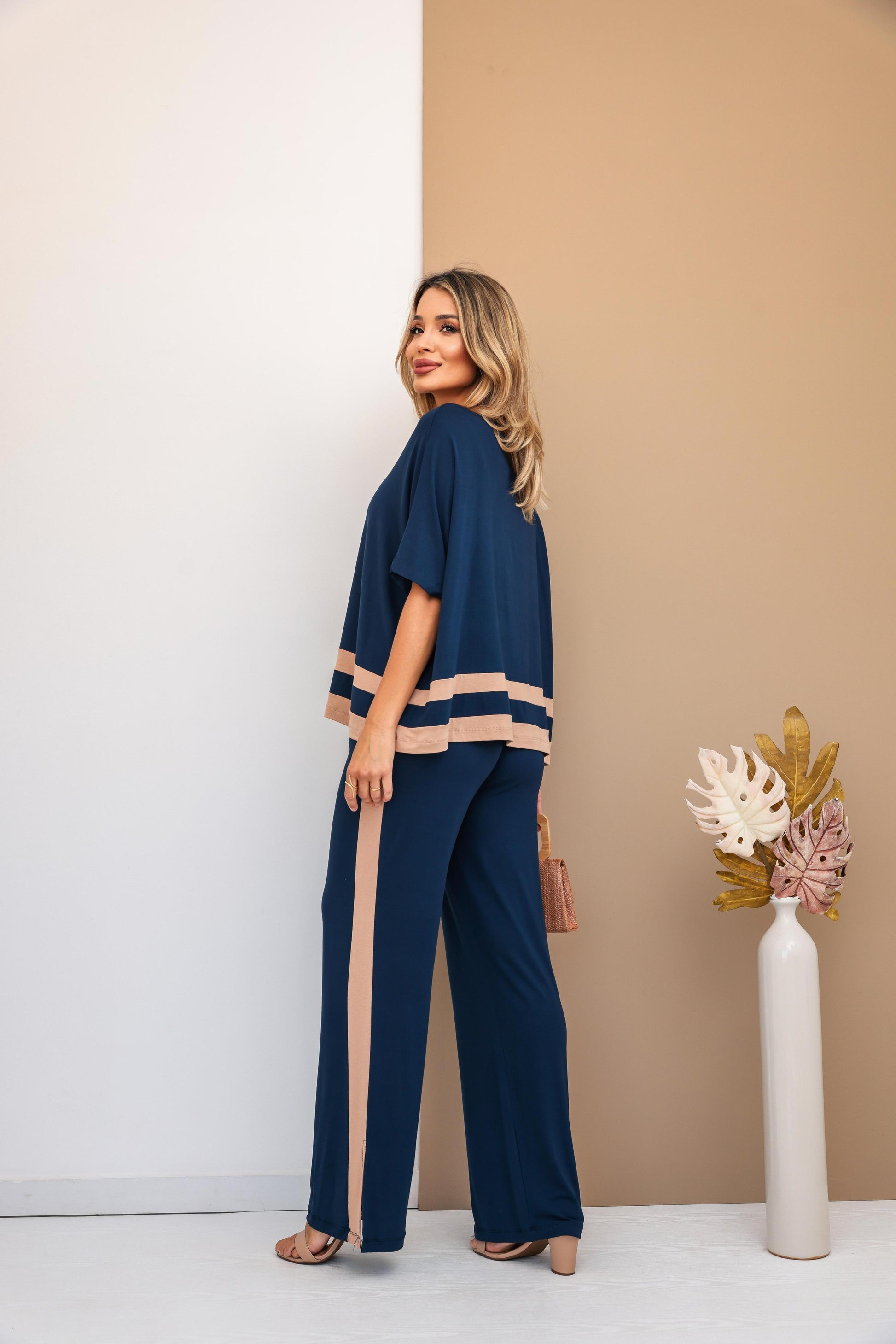 Conjunto Grécia - Azul Marinho