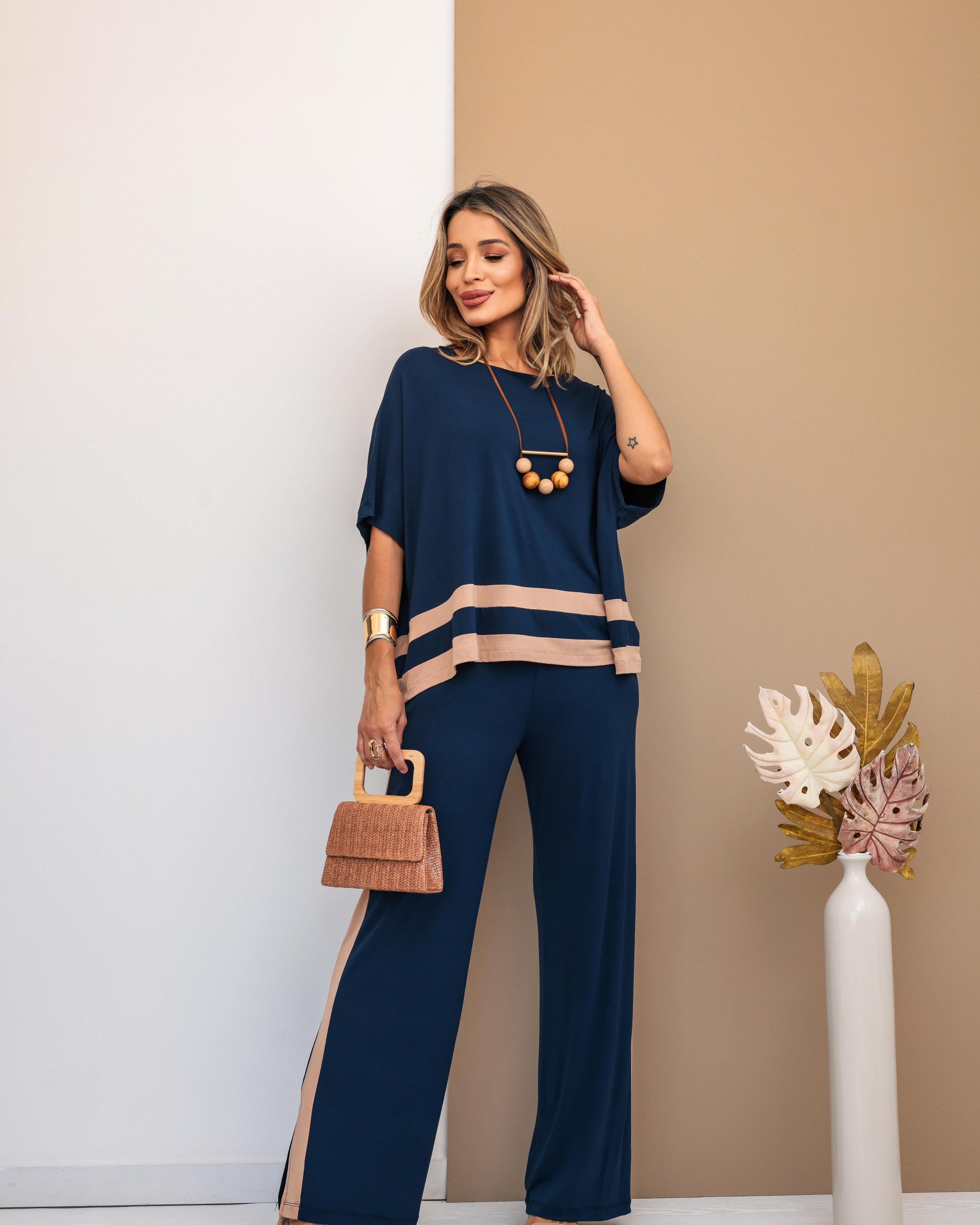 Conjunto Grécia - Azul Marinho