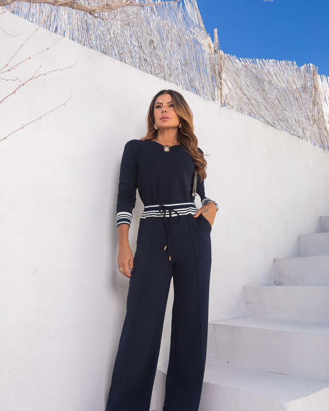 Conjunto Harmonia - Azul Marinho