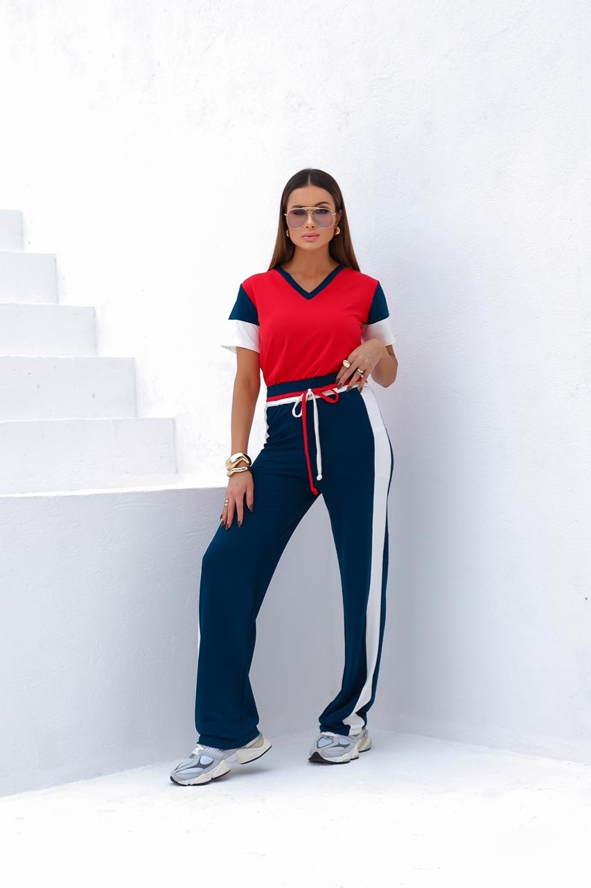 Conjunto Ícone - Marinho/Vermelho