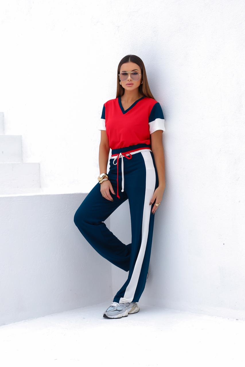 Conjunto Ícone - Marinho/Vermelho