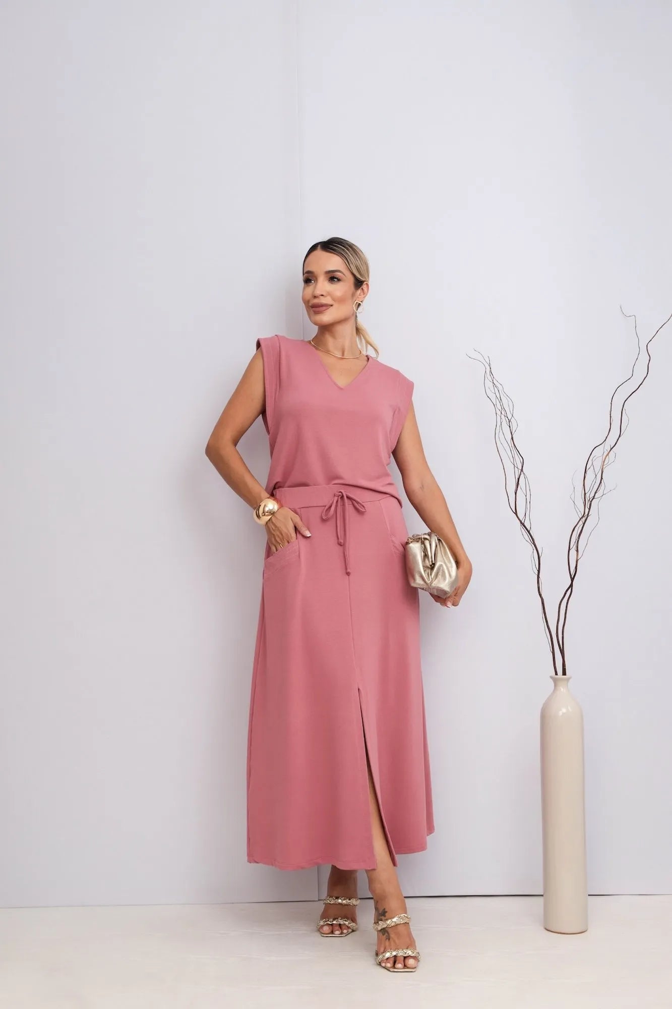 Conjunto Infinito - Rosa Queimado