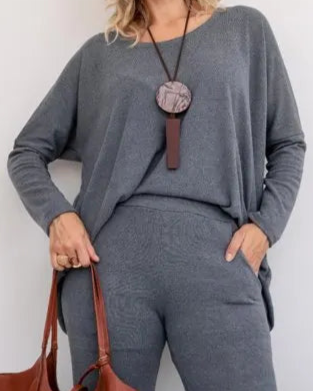 Conjunto Len - Cinza