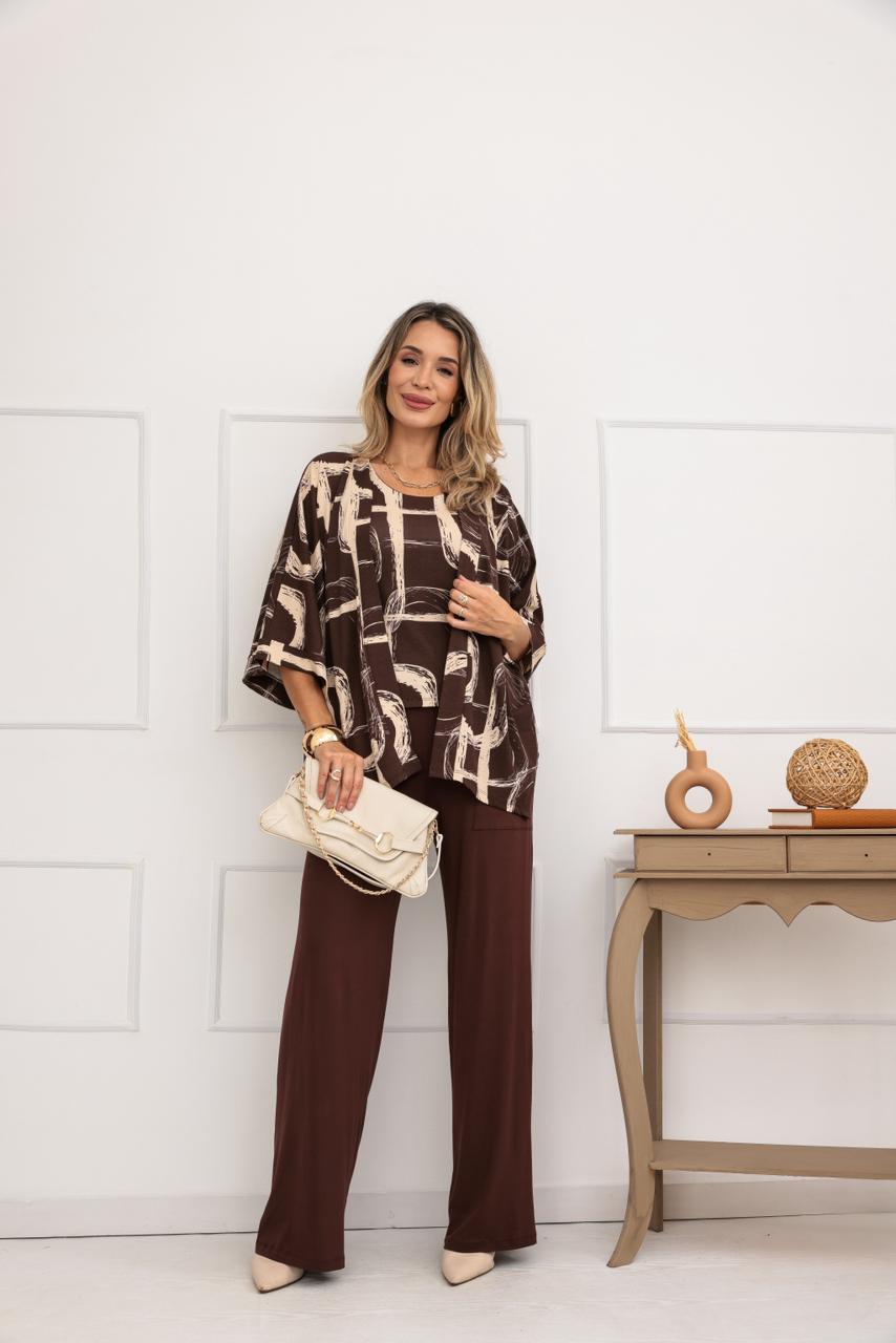 Conjunto Life - Estampado Marrom
