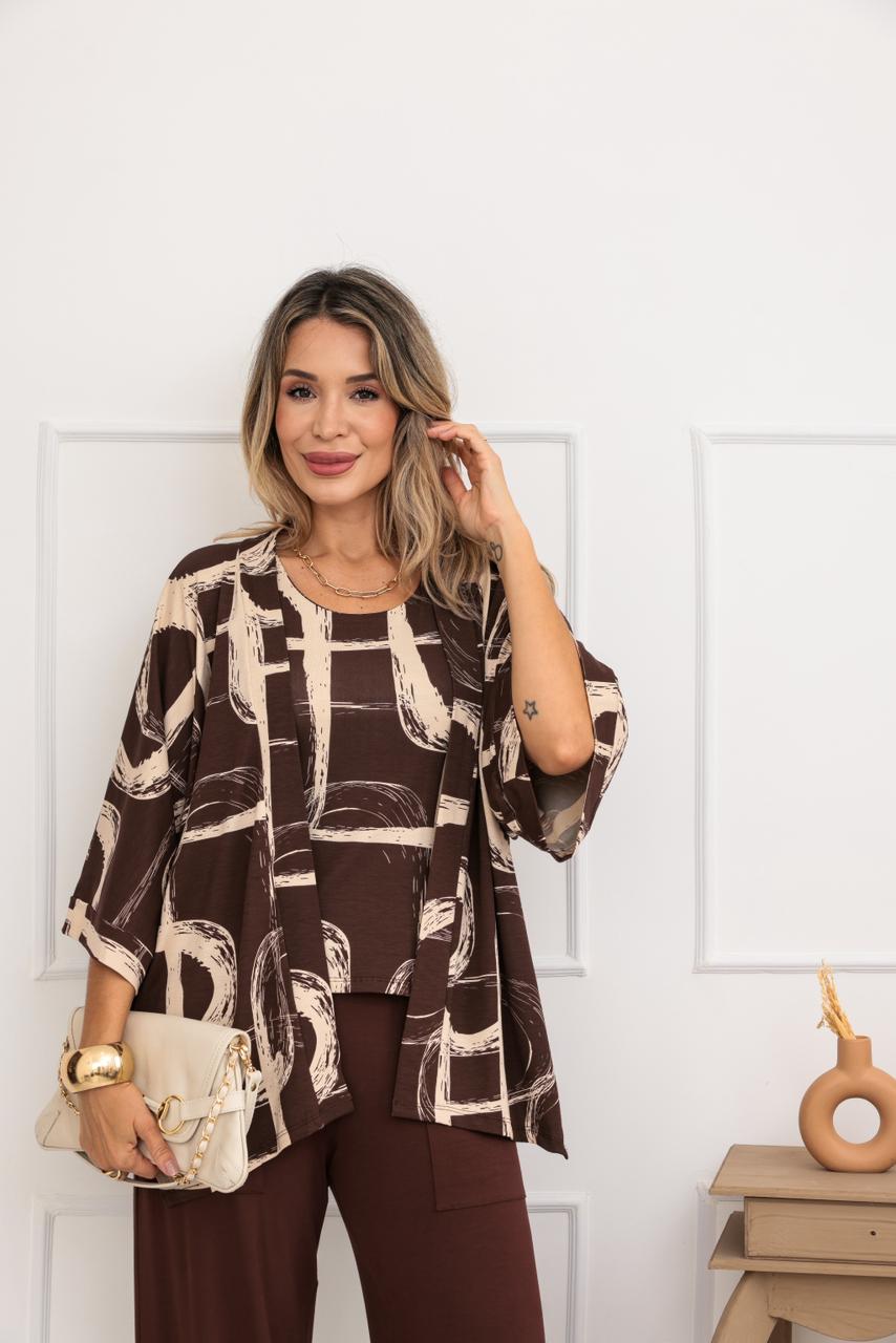 Conjunto Life - Estampado Marrom