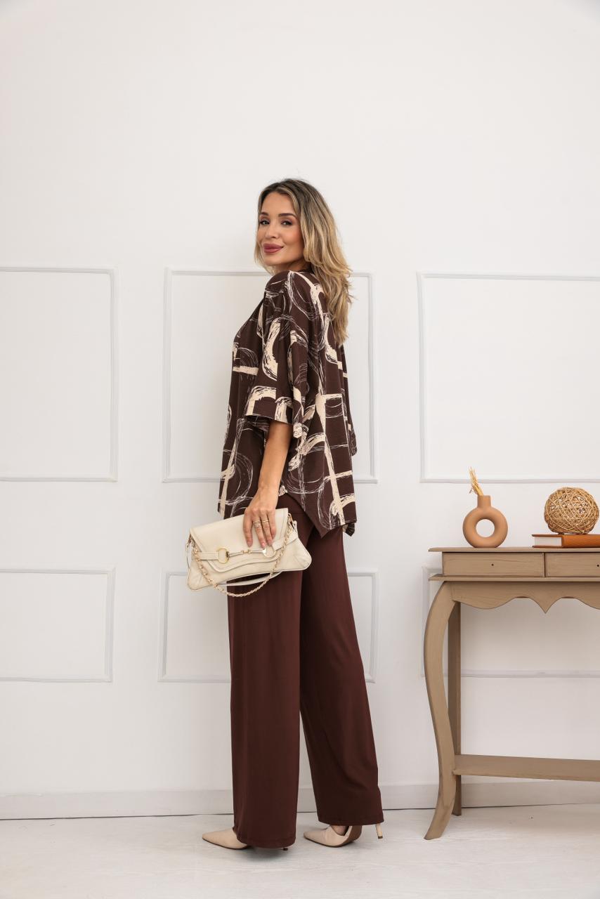 Conjunto Life - Estampado Marrom