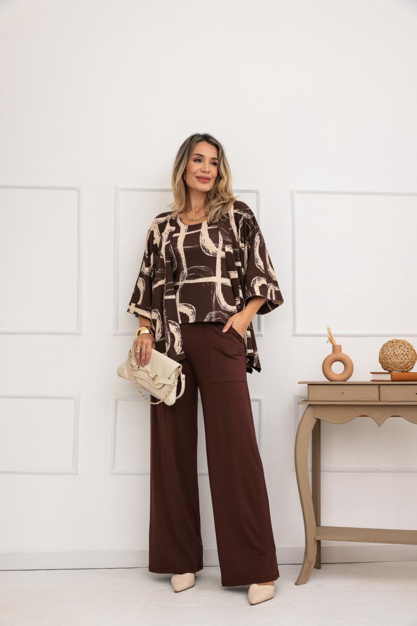 Conjunto Life - Estampado Marrom