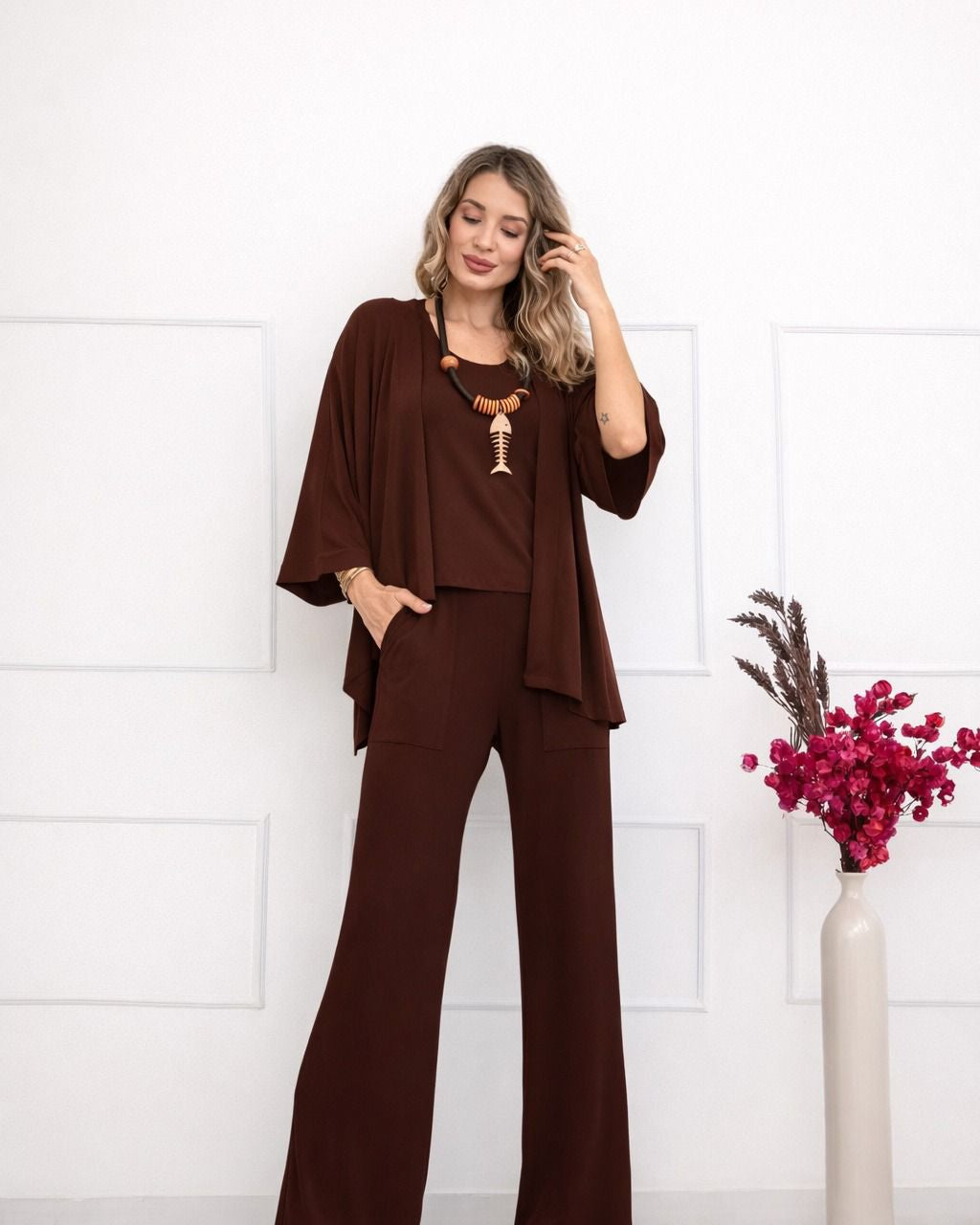 Conjunto Life - Marrom