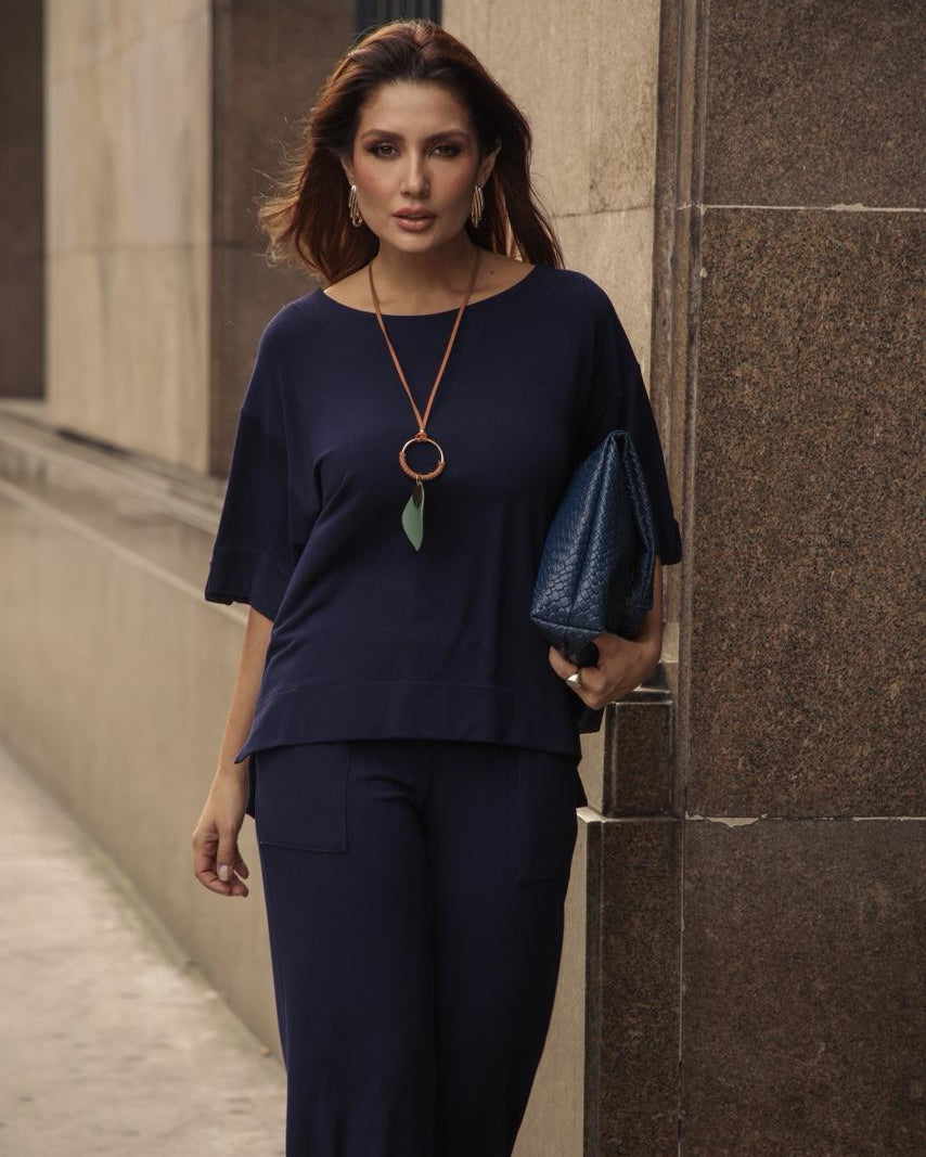 Conjunto Linear - Azul Marinho