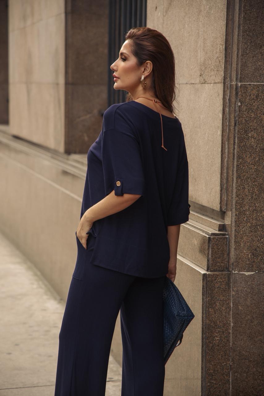 Conjunto Linear - Azul Marinho