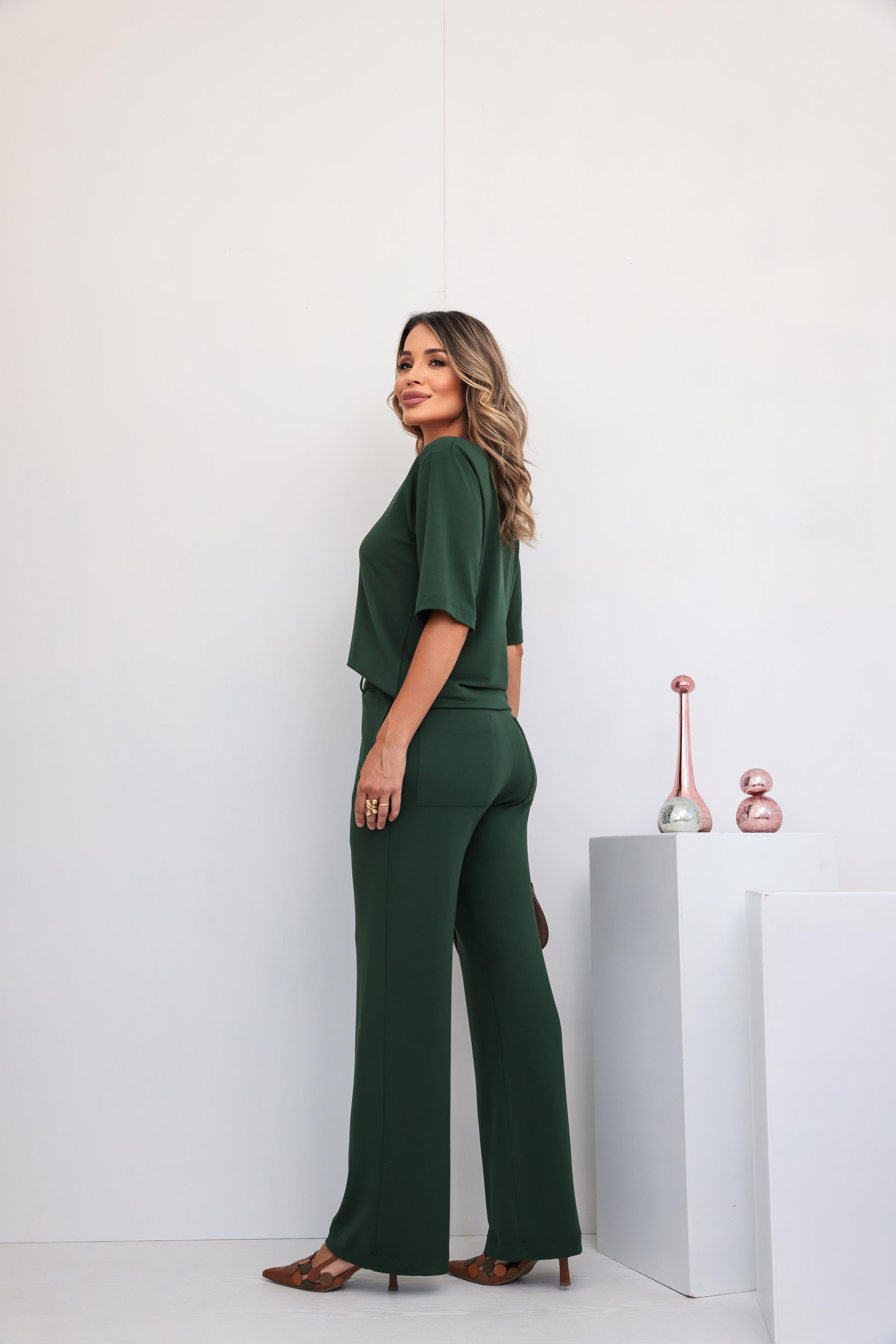 Conjunto Lótus - Verde Musgo