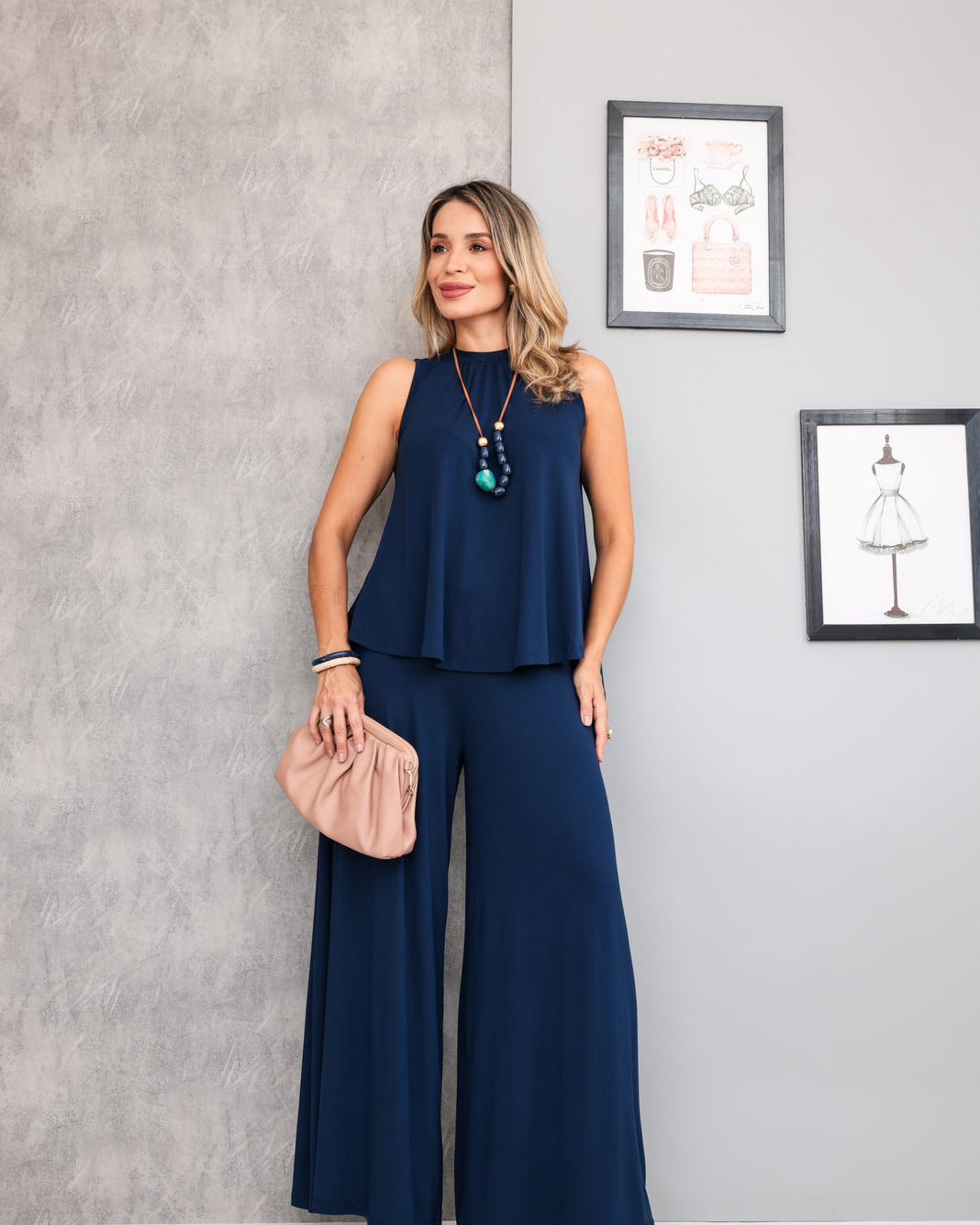 Conjunto Lyra - Azul Marinho