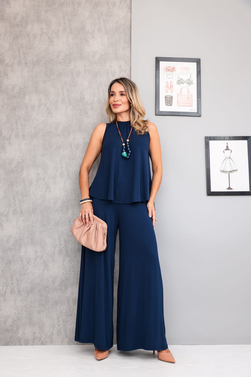 Conjunto Lyra - Azul Marinho