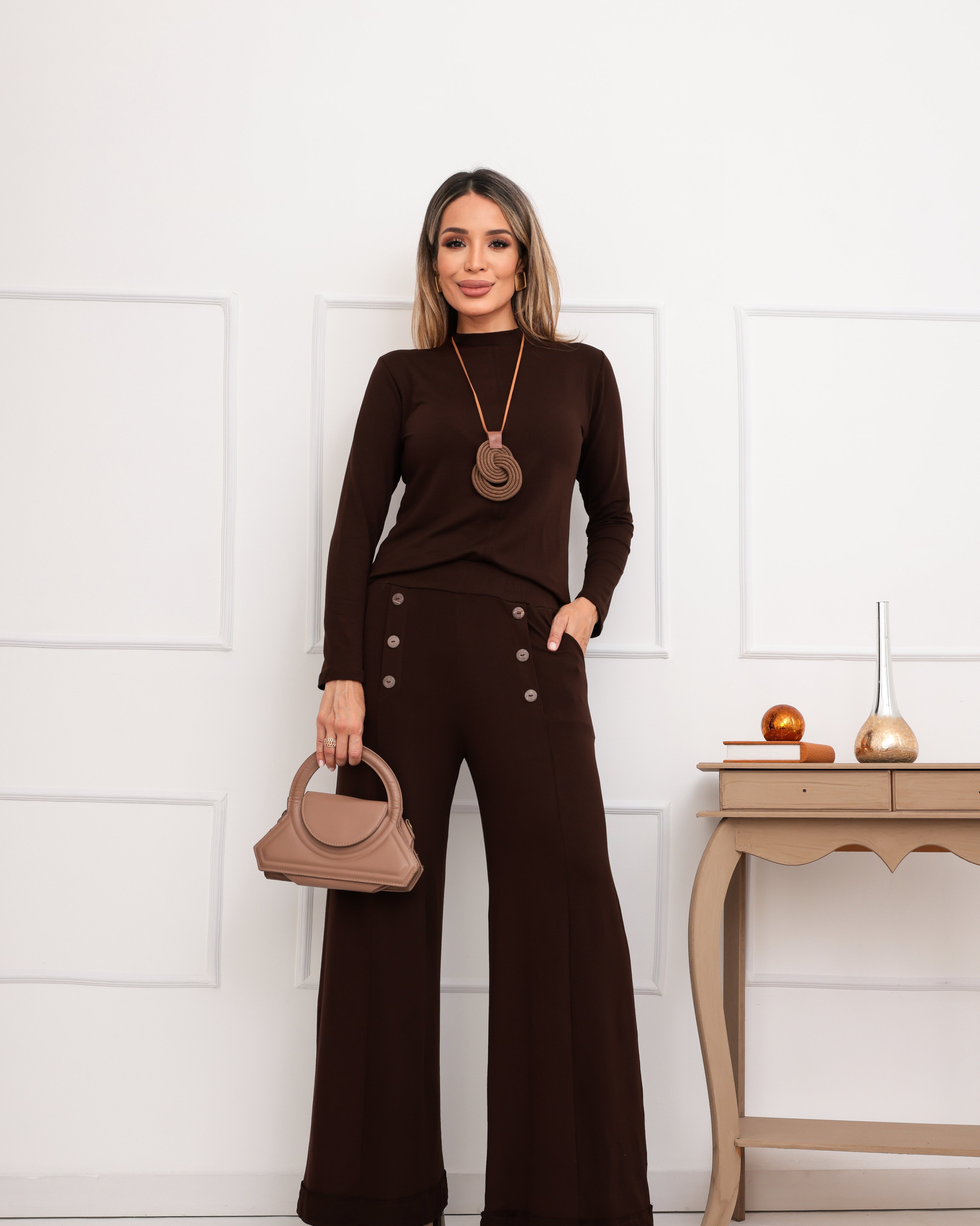 Conjunto Madame - Marrom