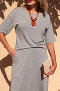 Conjunto Saia Milano - Cinza