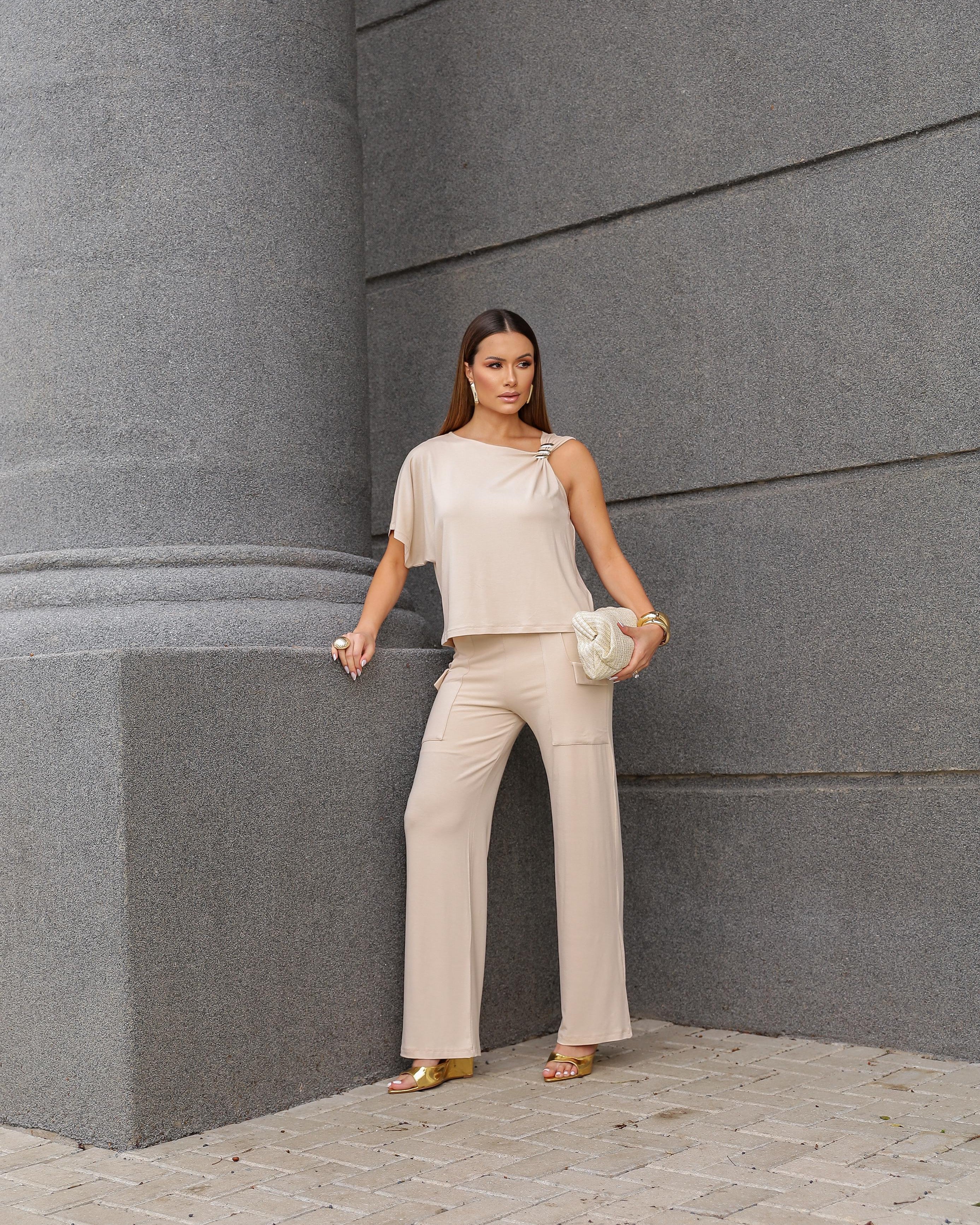 Conjunto Nuvia - Bege