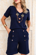 Conjunto Shorts Ocean - Azul Marinho