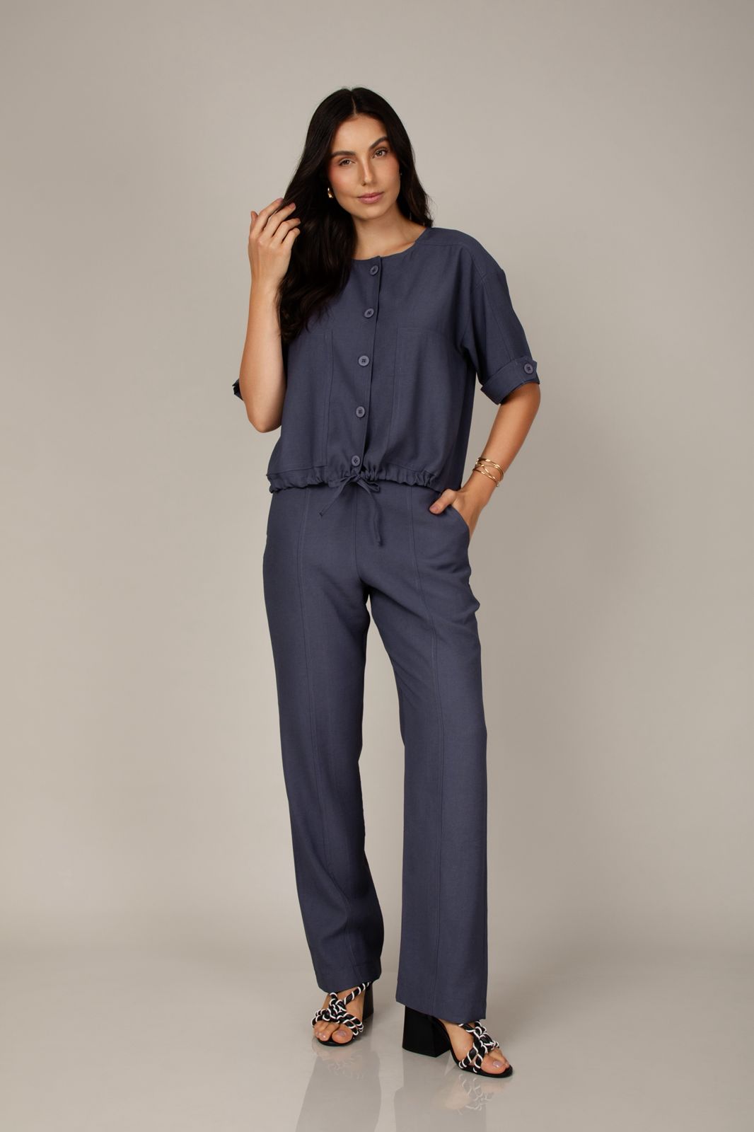 Conjunto Office - Azul Grafite