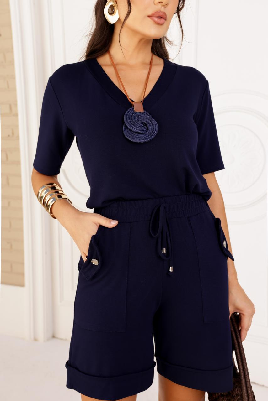 Conjunto Ônix - Azul Marinho